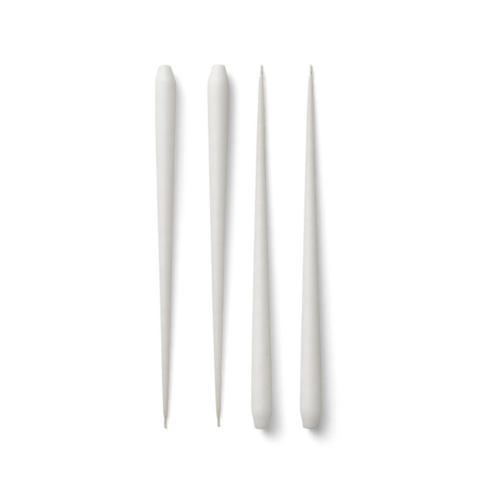 Set of 4 candles stoff nagel white