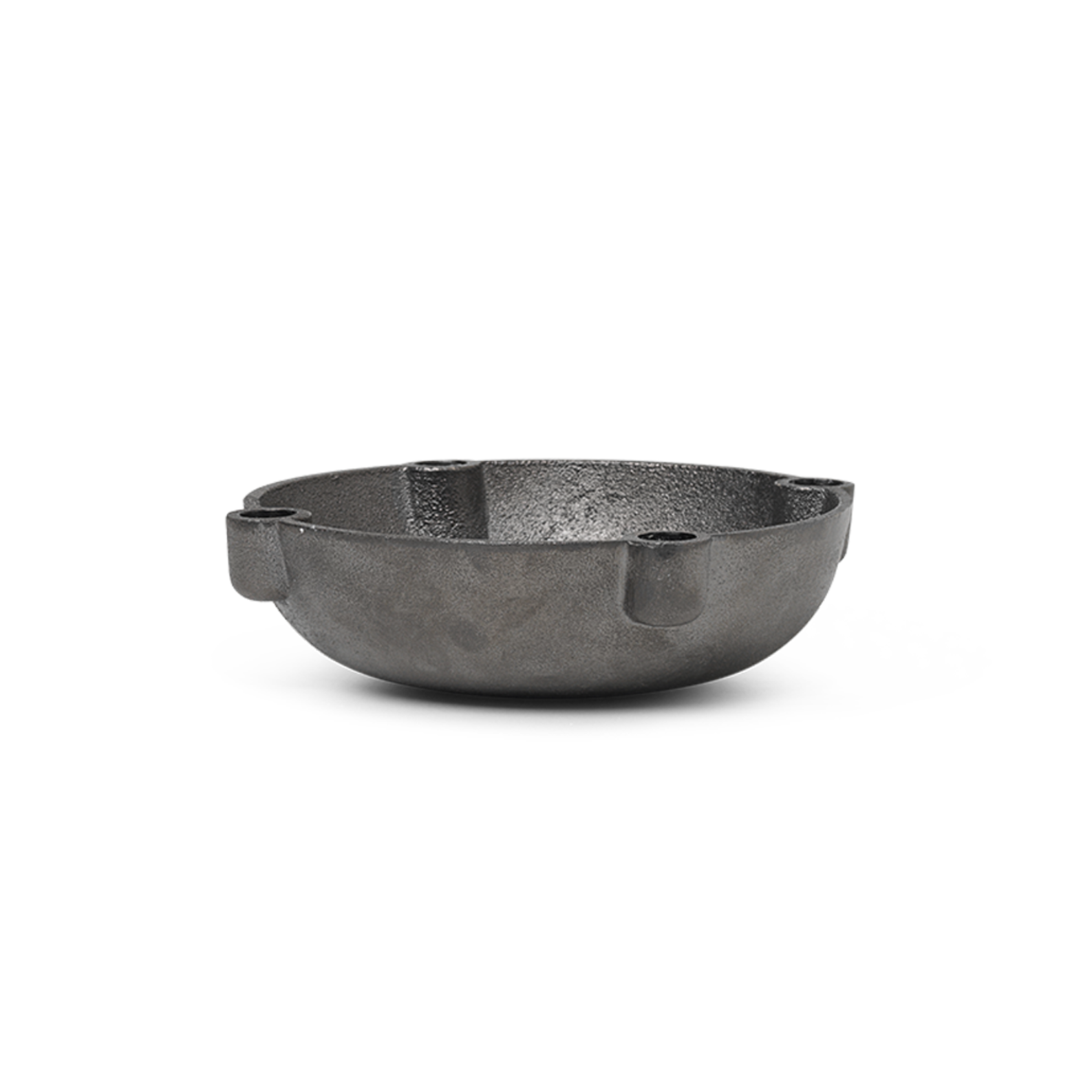Bowl candlestick black patina