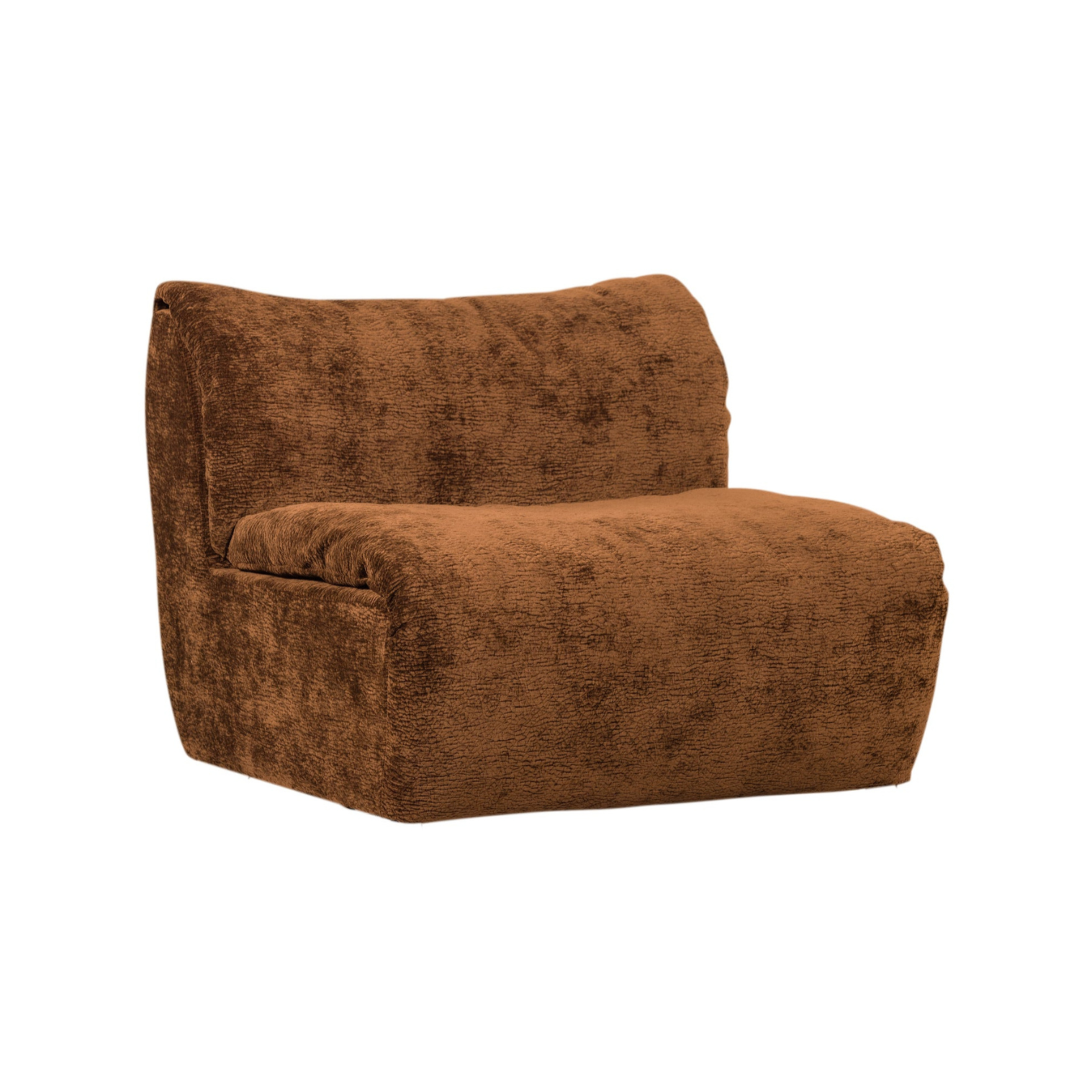 Modulsofa BAGGY - braunes Chenille-Element
