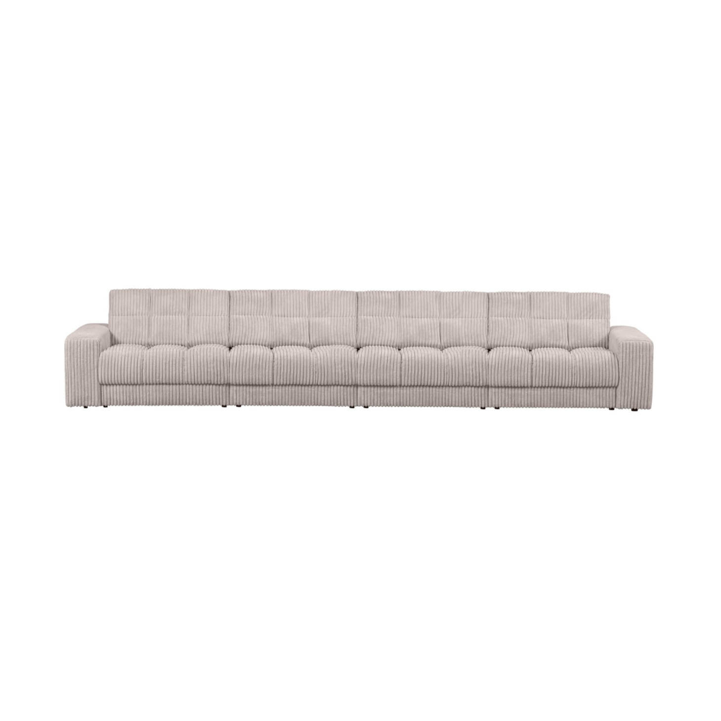 Sofa für 4 Personen SECOND DATE cremefarbener Cord