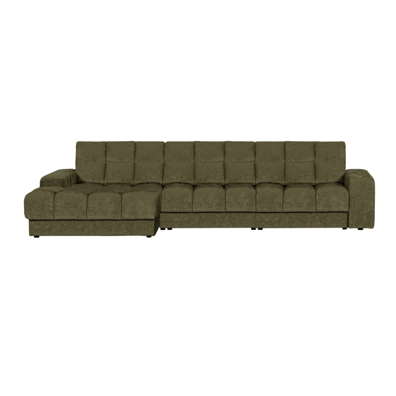Left-sided corner sofa SECOND DATE green