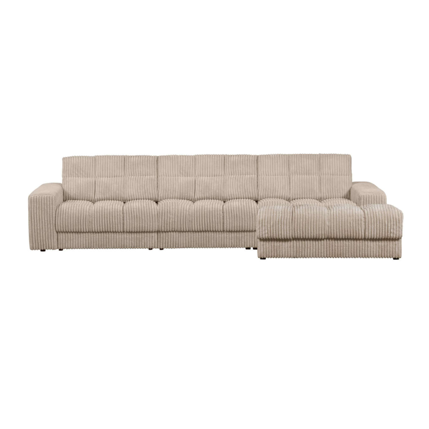 Rechtsseitige Eckcouch SECOND DATE beige Cord