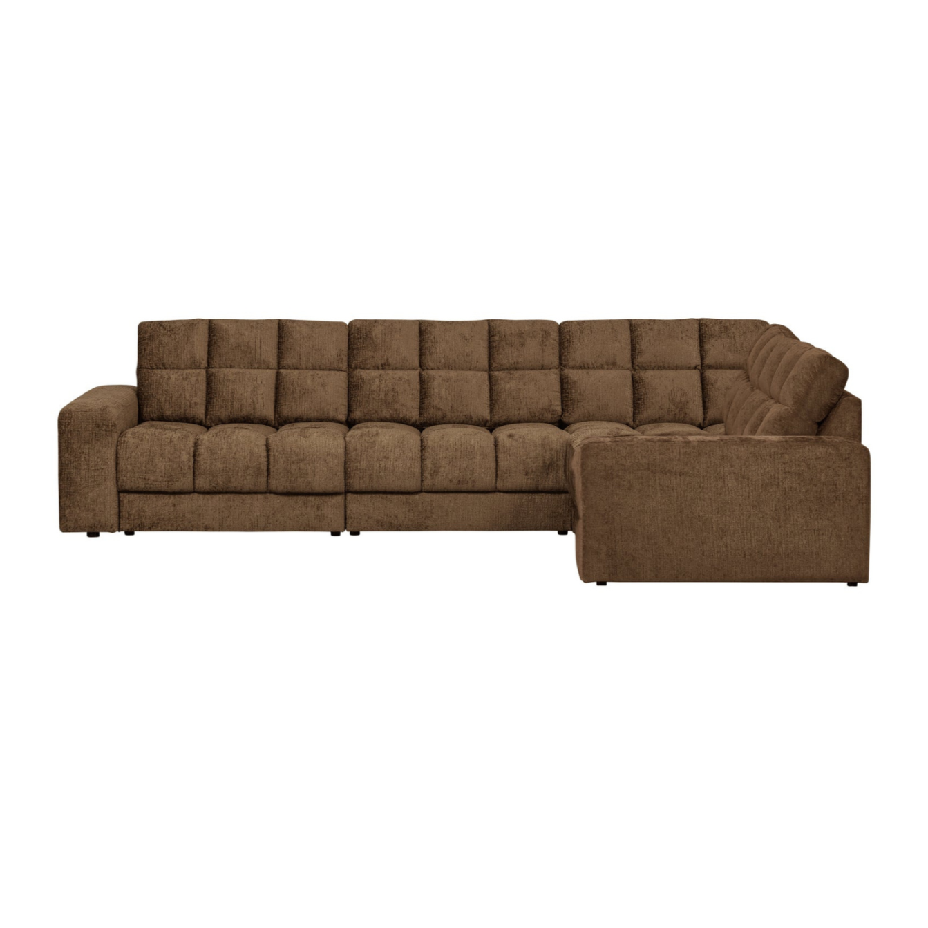 Right-facing corner sofa SECOND DATE - BRASS velvet