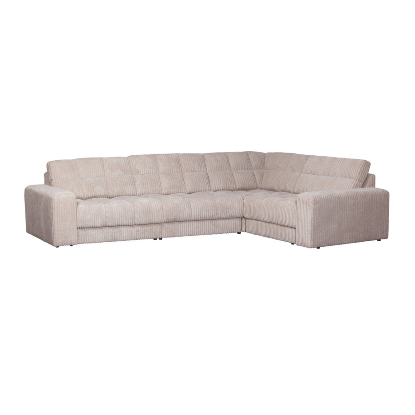 Sofa rechtsseitig SECOND DATE cremefarbener Cord