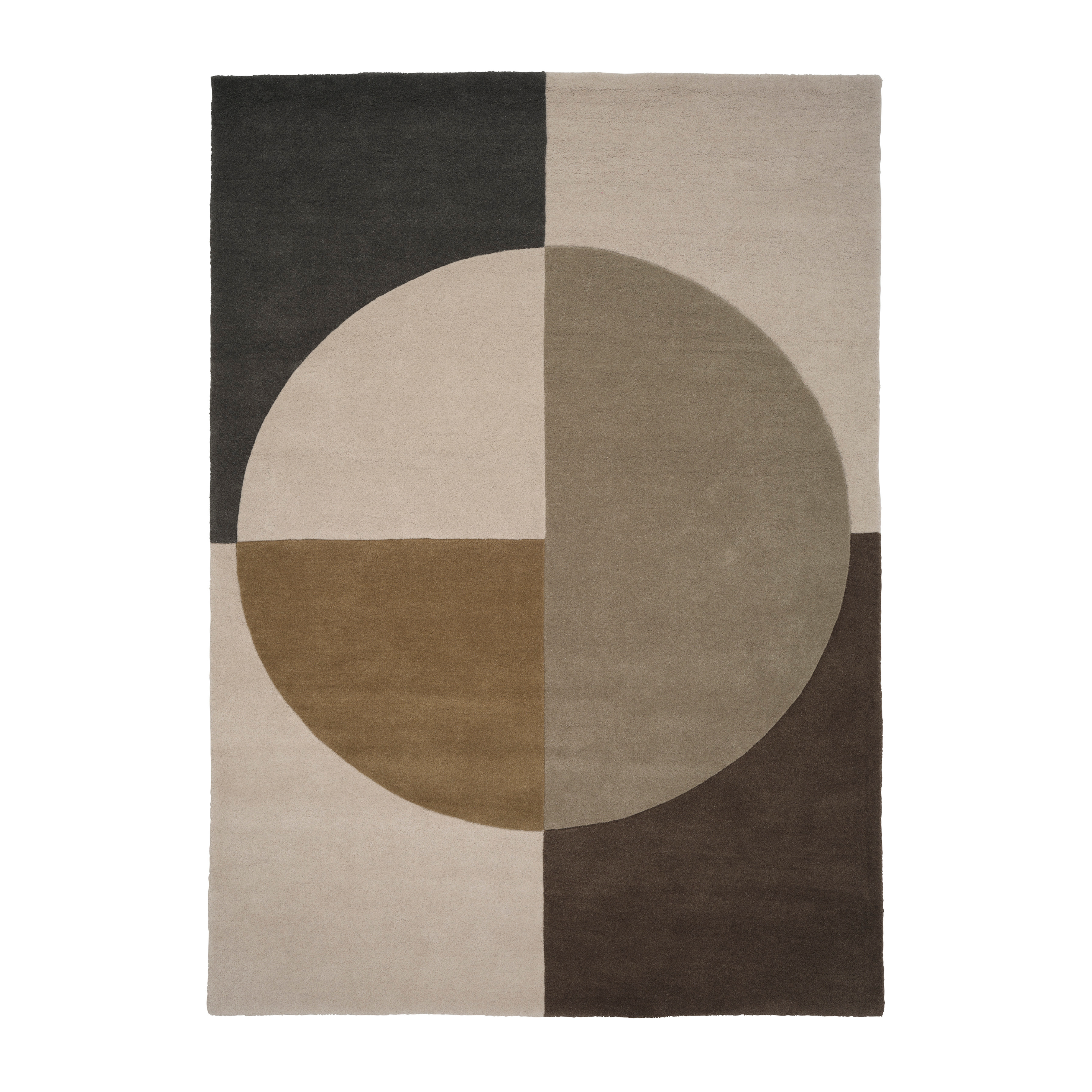 Teppich RADIALITY - OLIVE beige mit braun