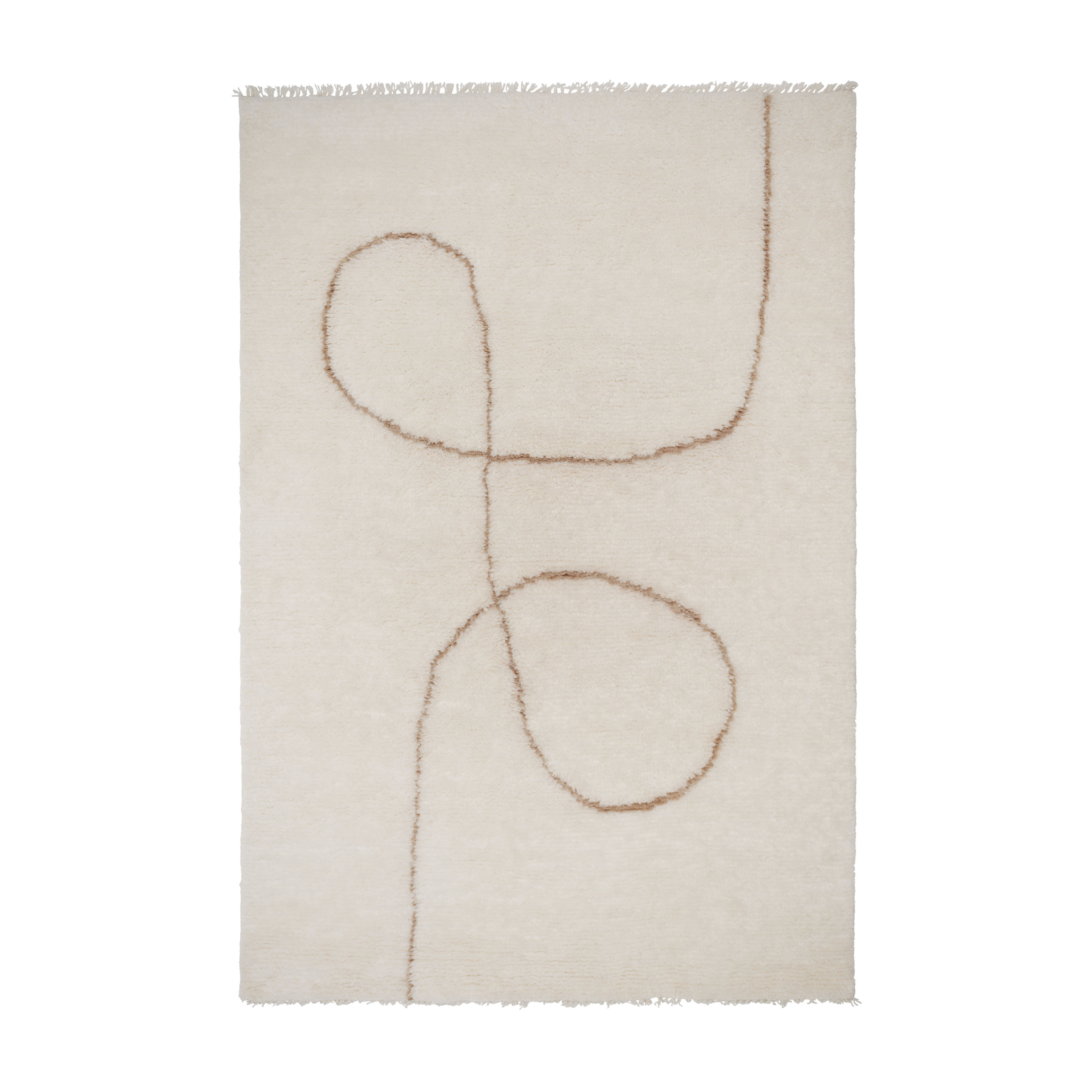 Teppich ASTRAL SPIRAL gebrochenes Weiß mit Karamellmuster