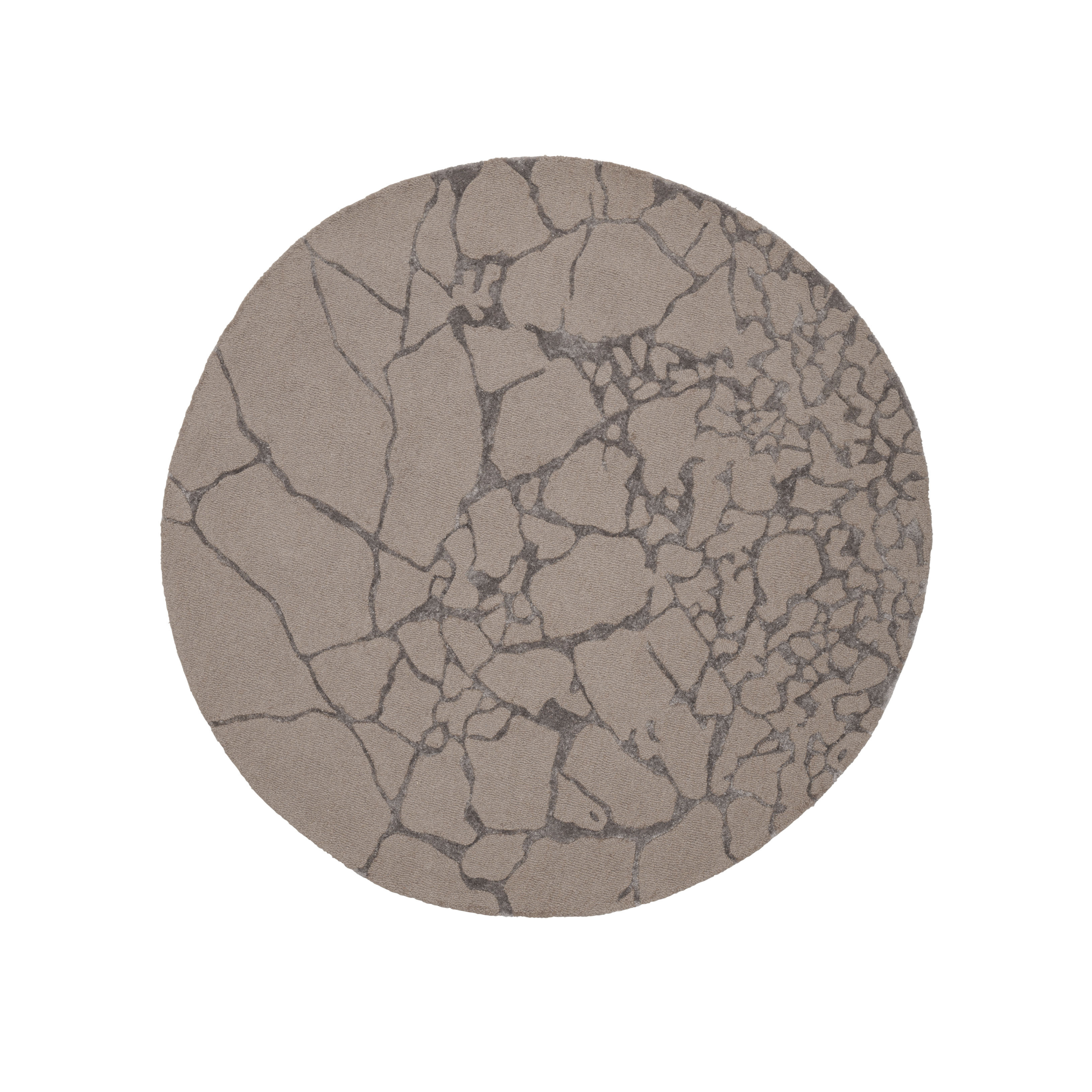 Rundteppich MARMO - STONE grau