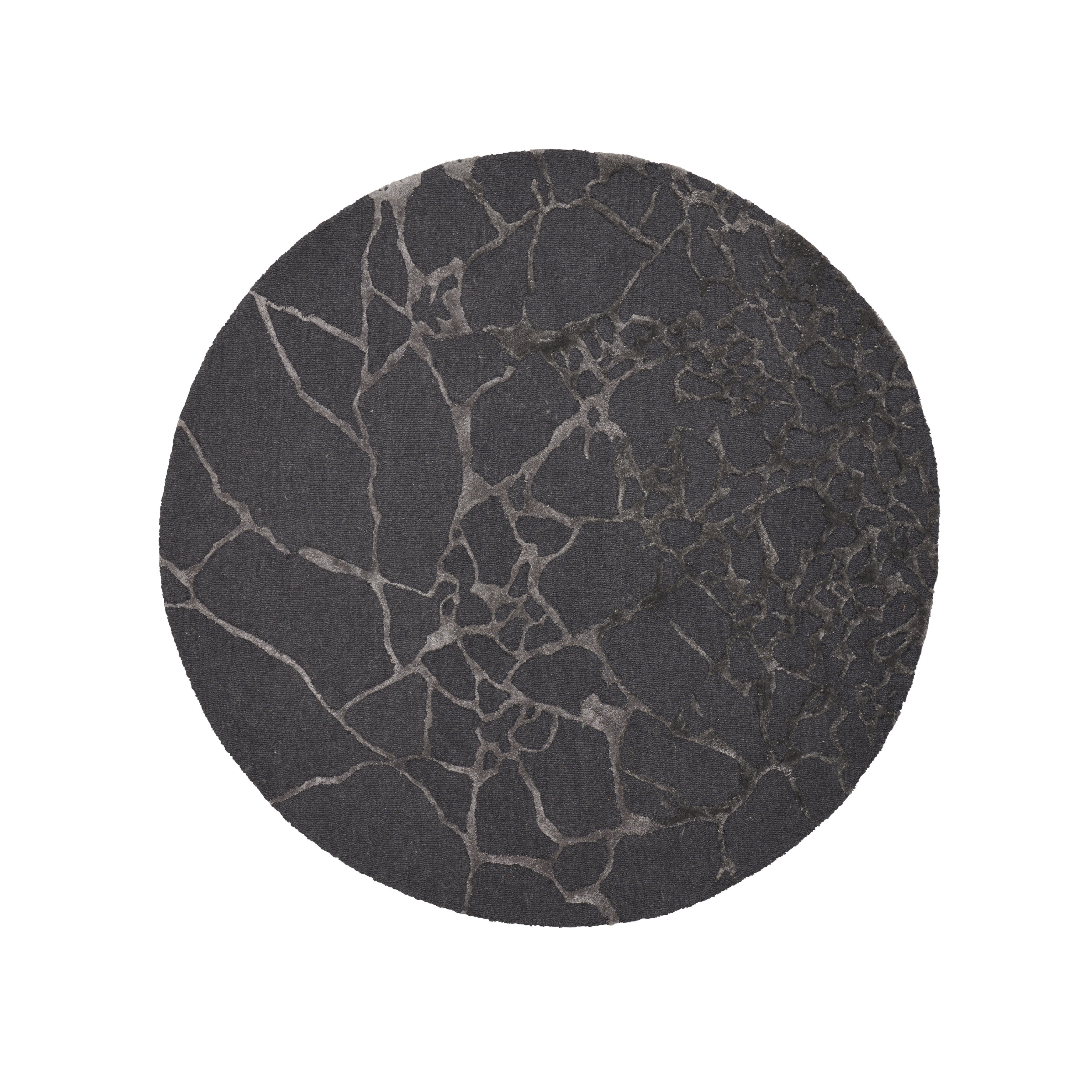 Rundteppich MARMO - CHARCOAL dunkelgrau