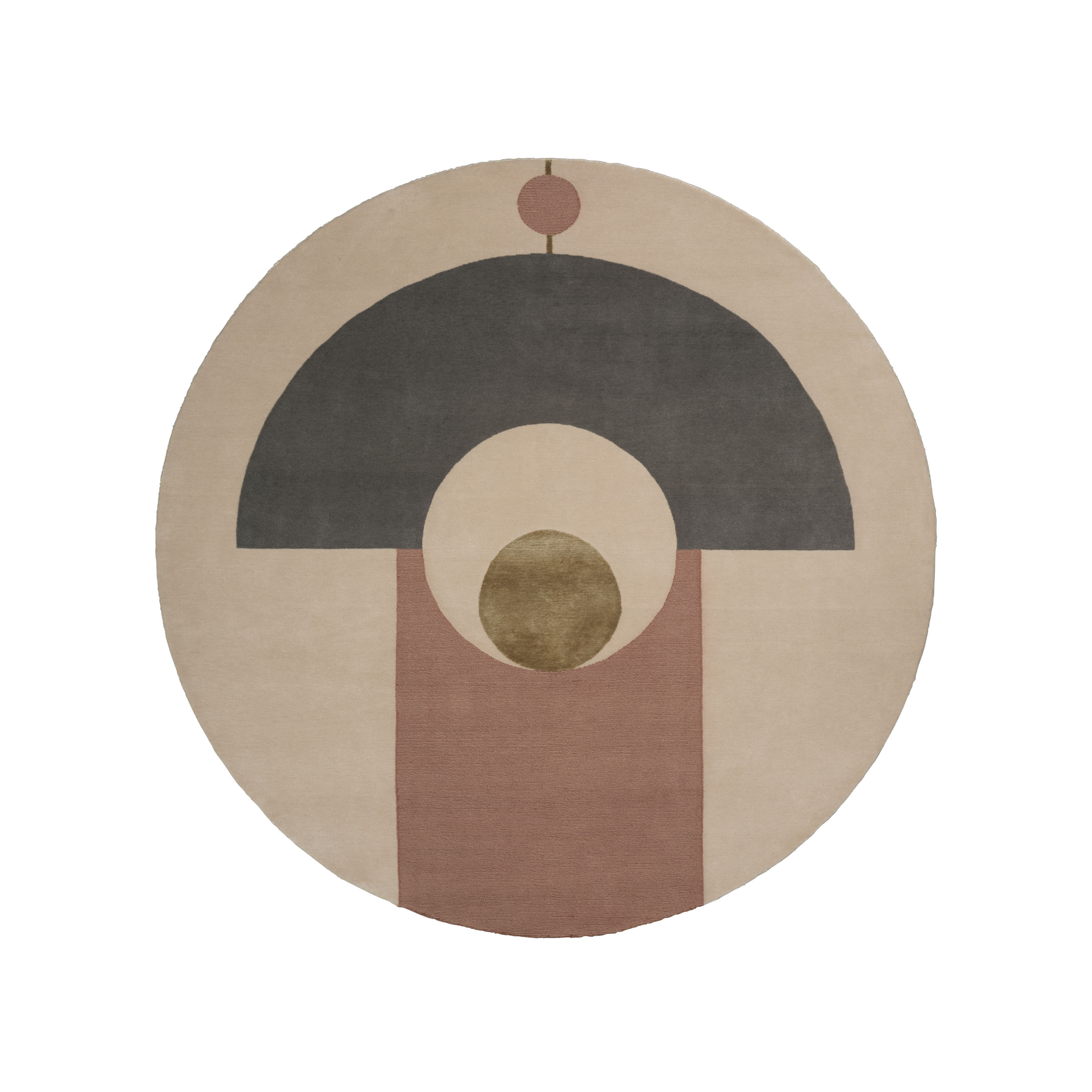 Rundteppich ETERNAL ORB dunkelbeige