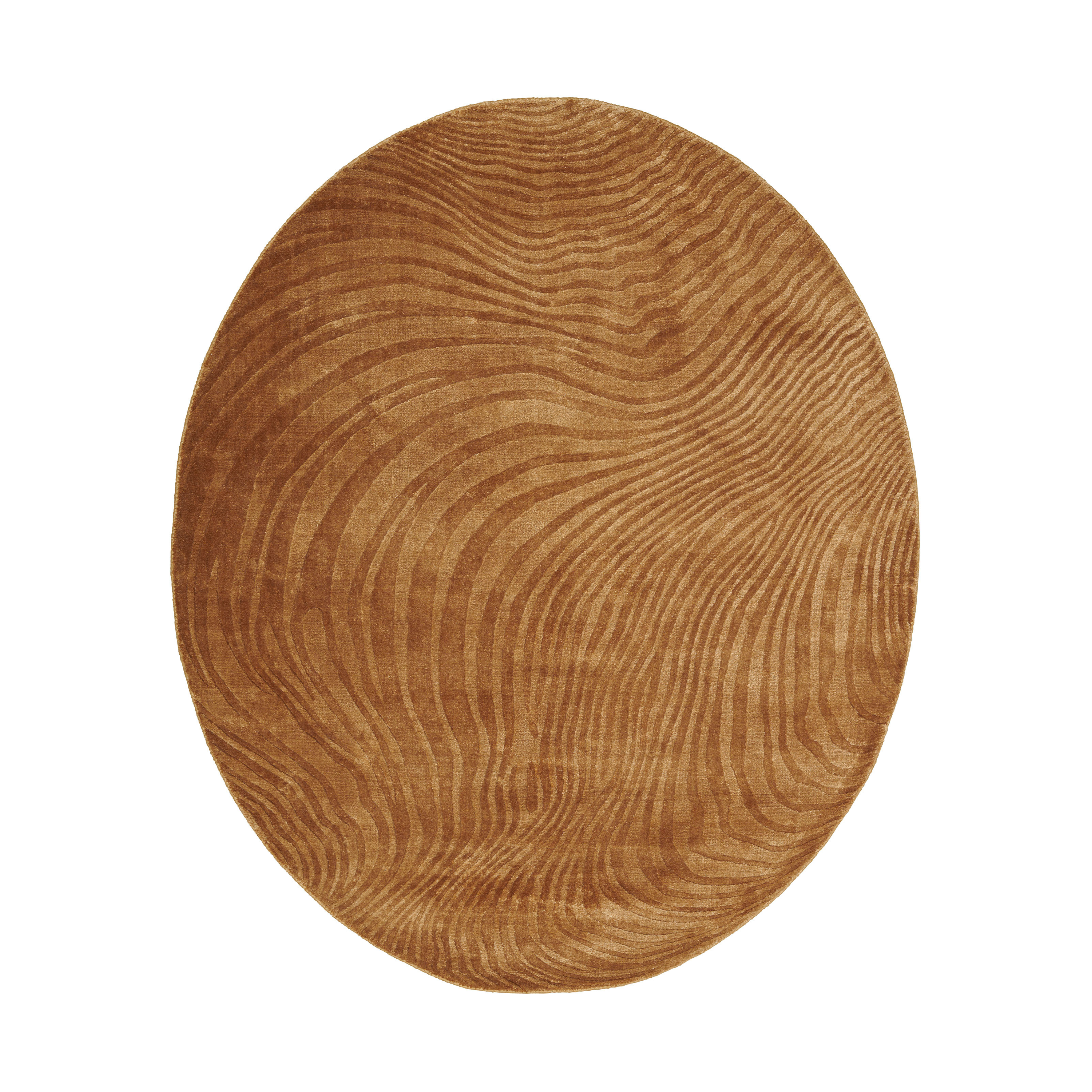 Ovaler Teppich ANONG - OCHRE rötlich