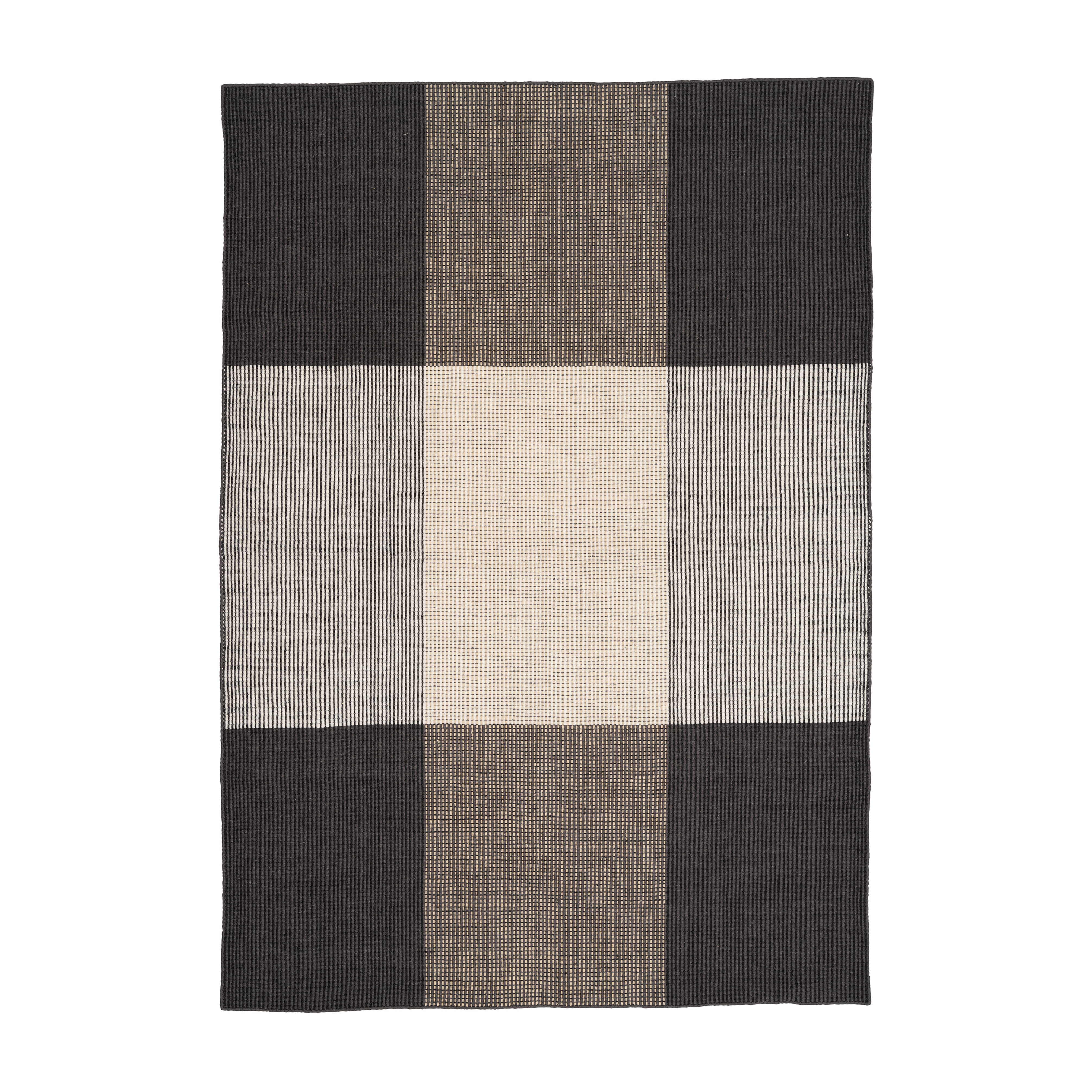 Teppich BOLOGNA - GRAU schwarz mit beige