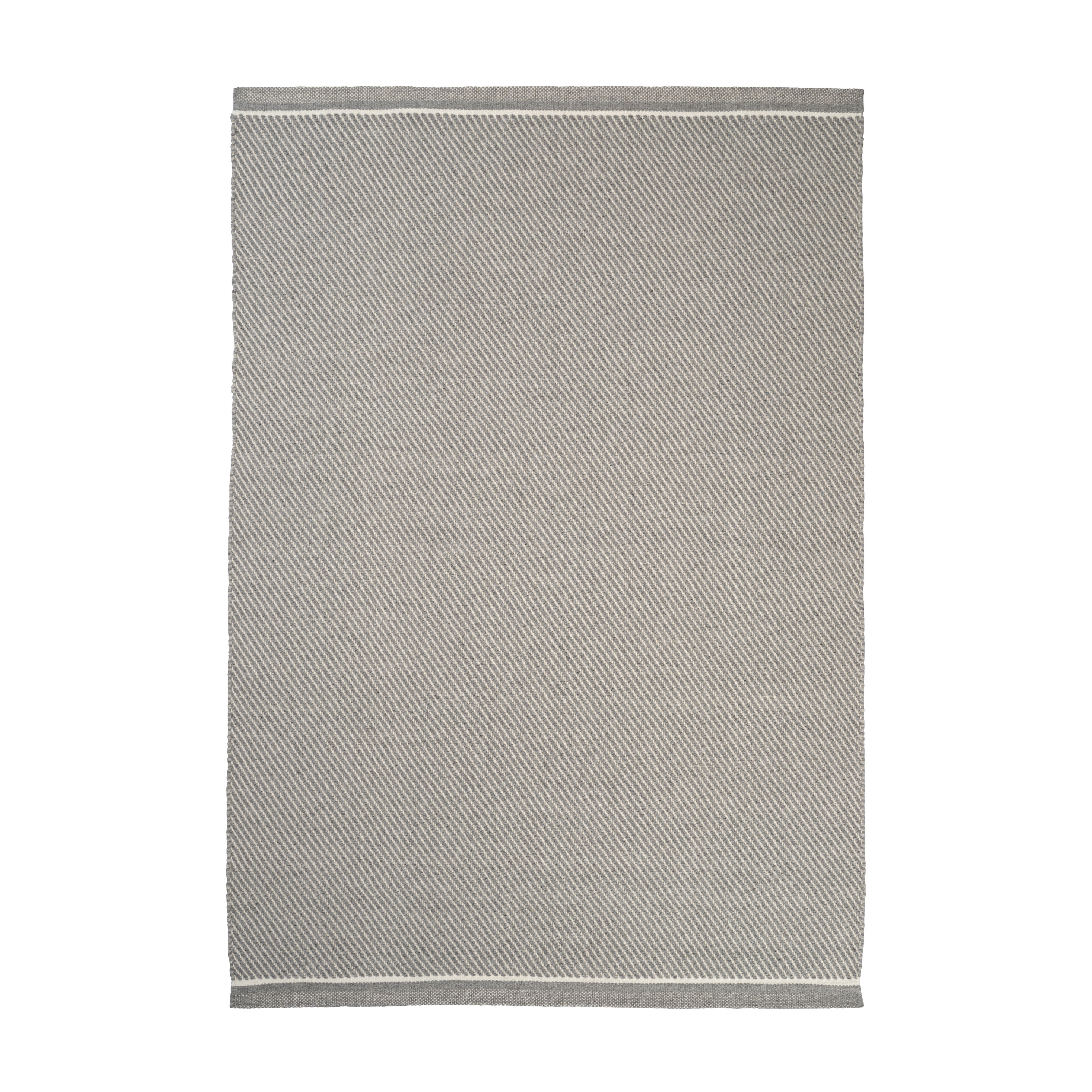 DAWN LIGHT gray rug with white stripe