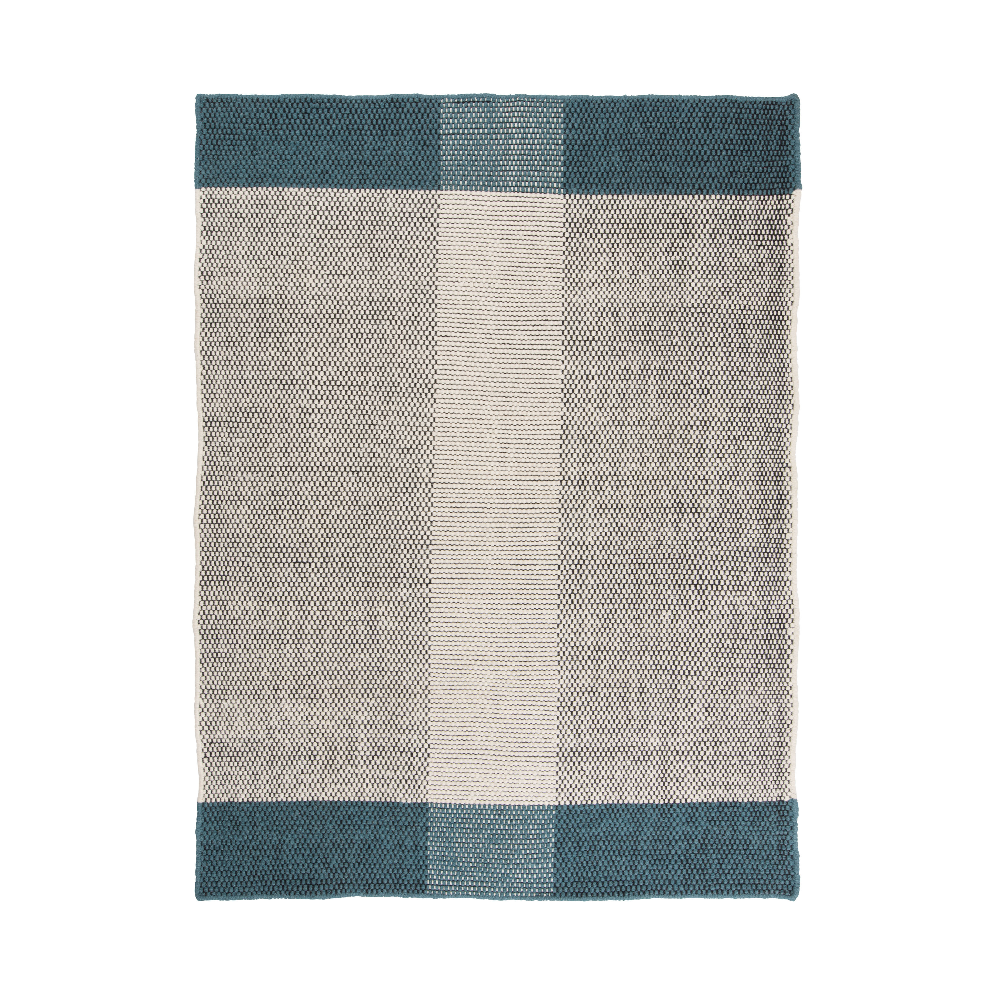 Teppich POMEZIA - PETROL grau mit marineblau