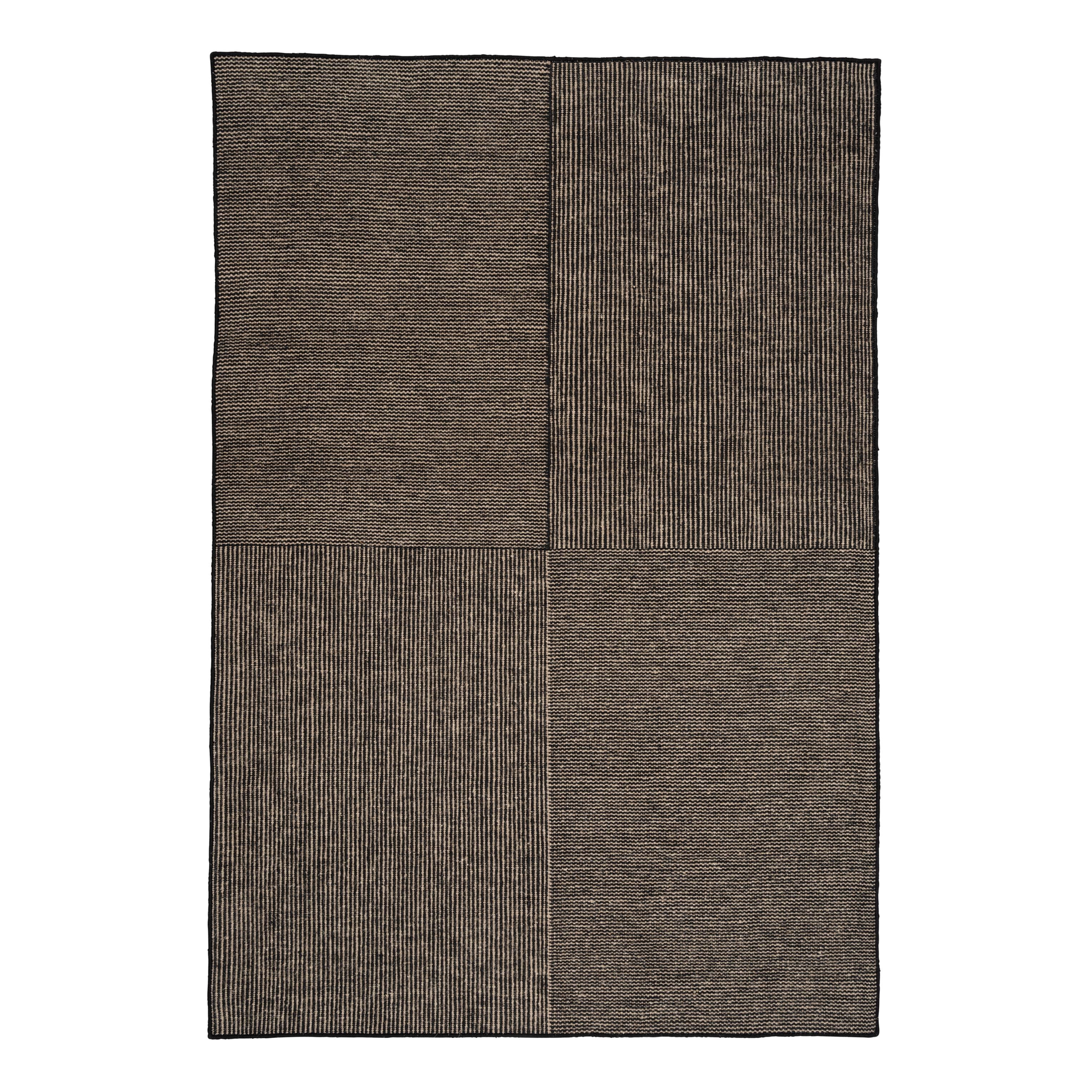 Teppich KENT schwarz mit beige
