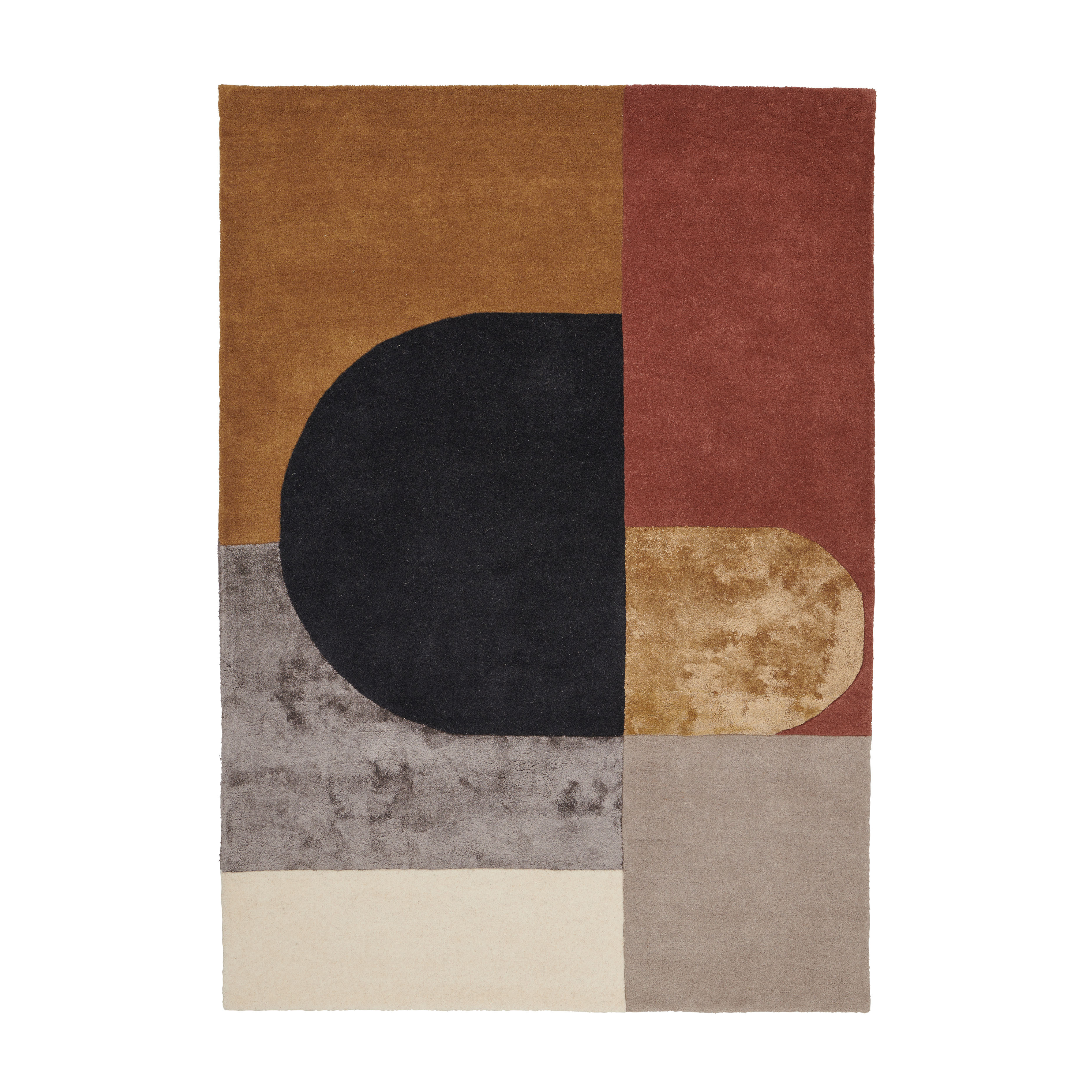 Teppich VILJA - SENFGELB beige mit Orange