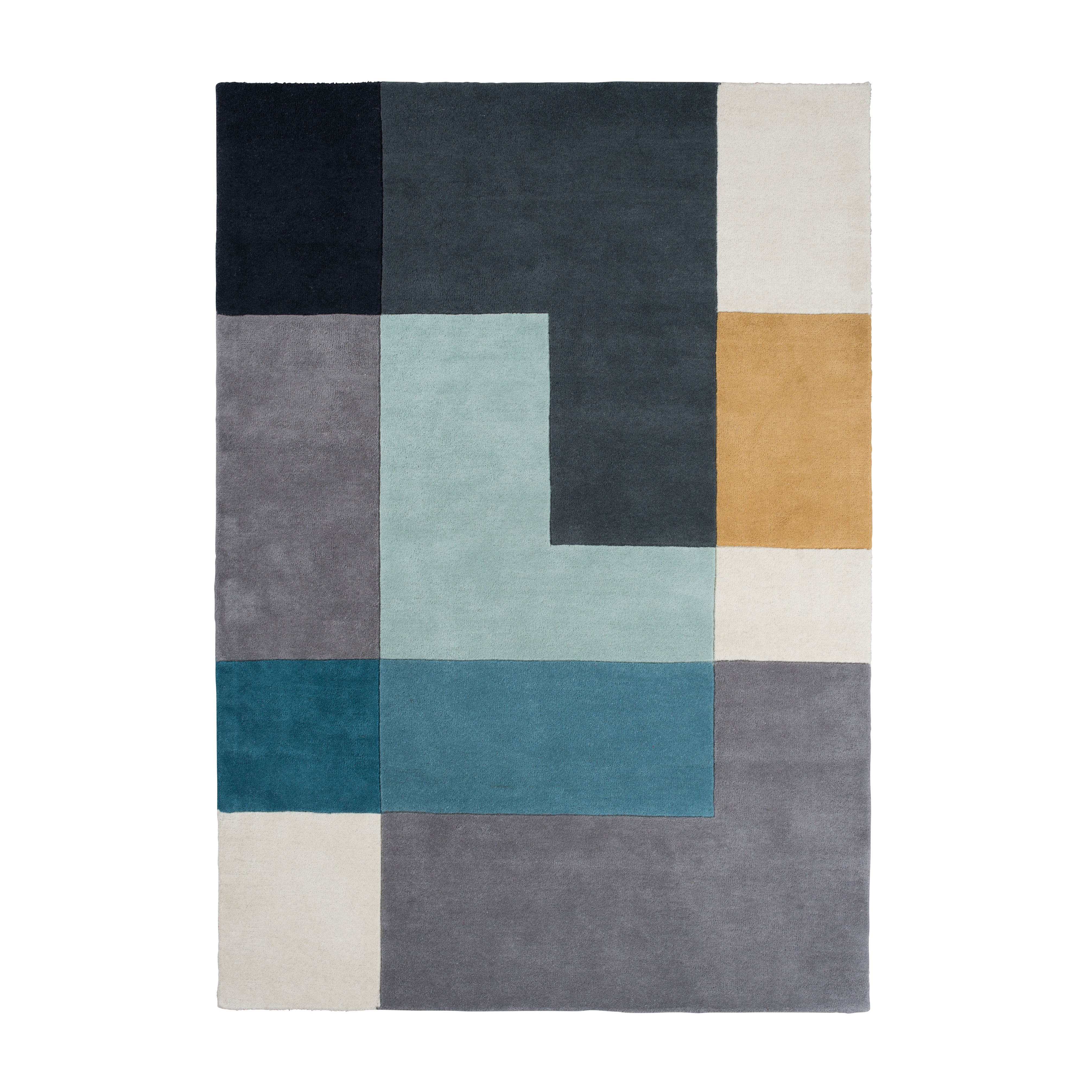 Teppich OMETRI - AQUA grau mit Meeresmotiv