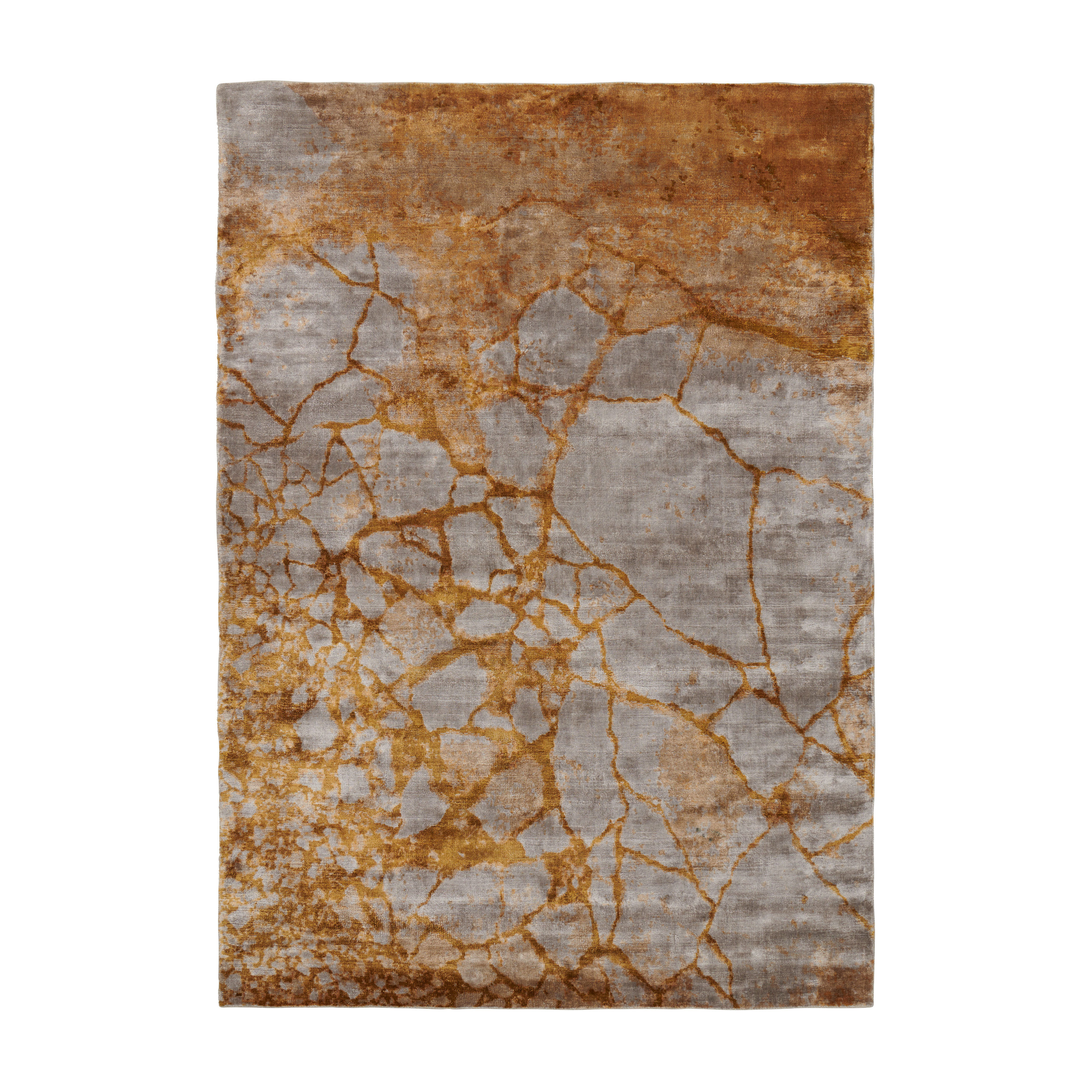 Teppich TOSKA ocker mit Grau