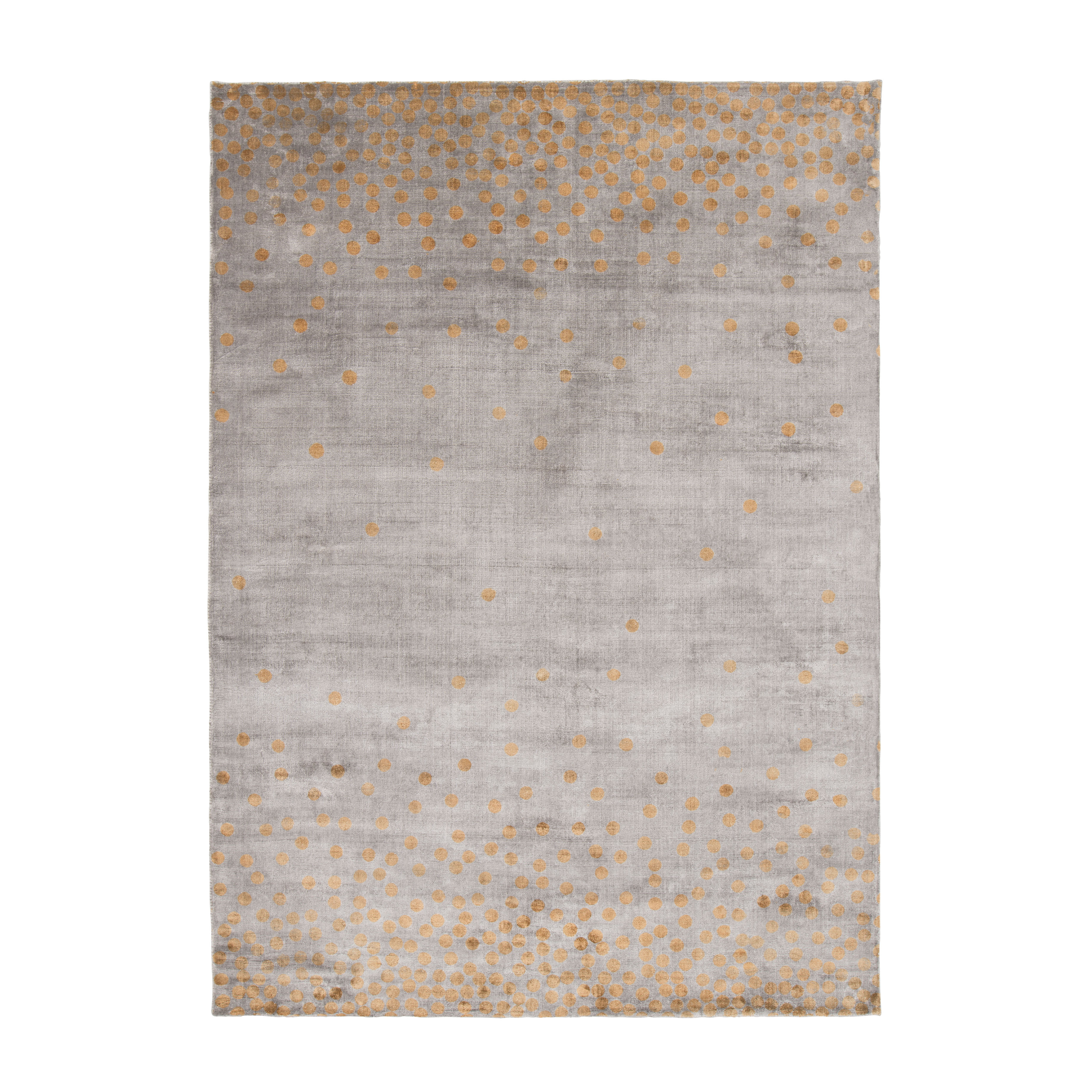 Teppich DOTTO grau mit Orange