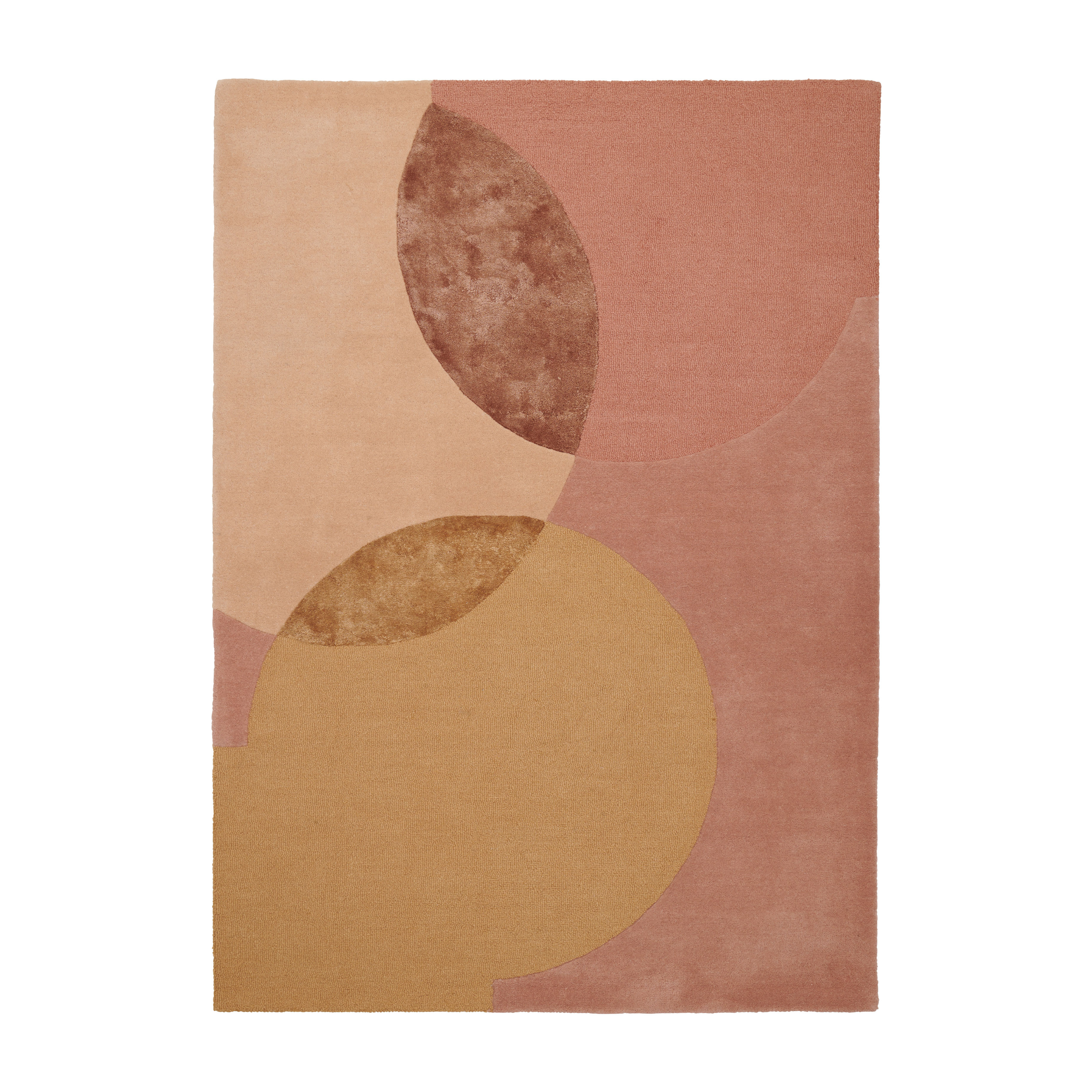 Teppich CALDERA senfgelb mit Rosa