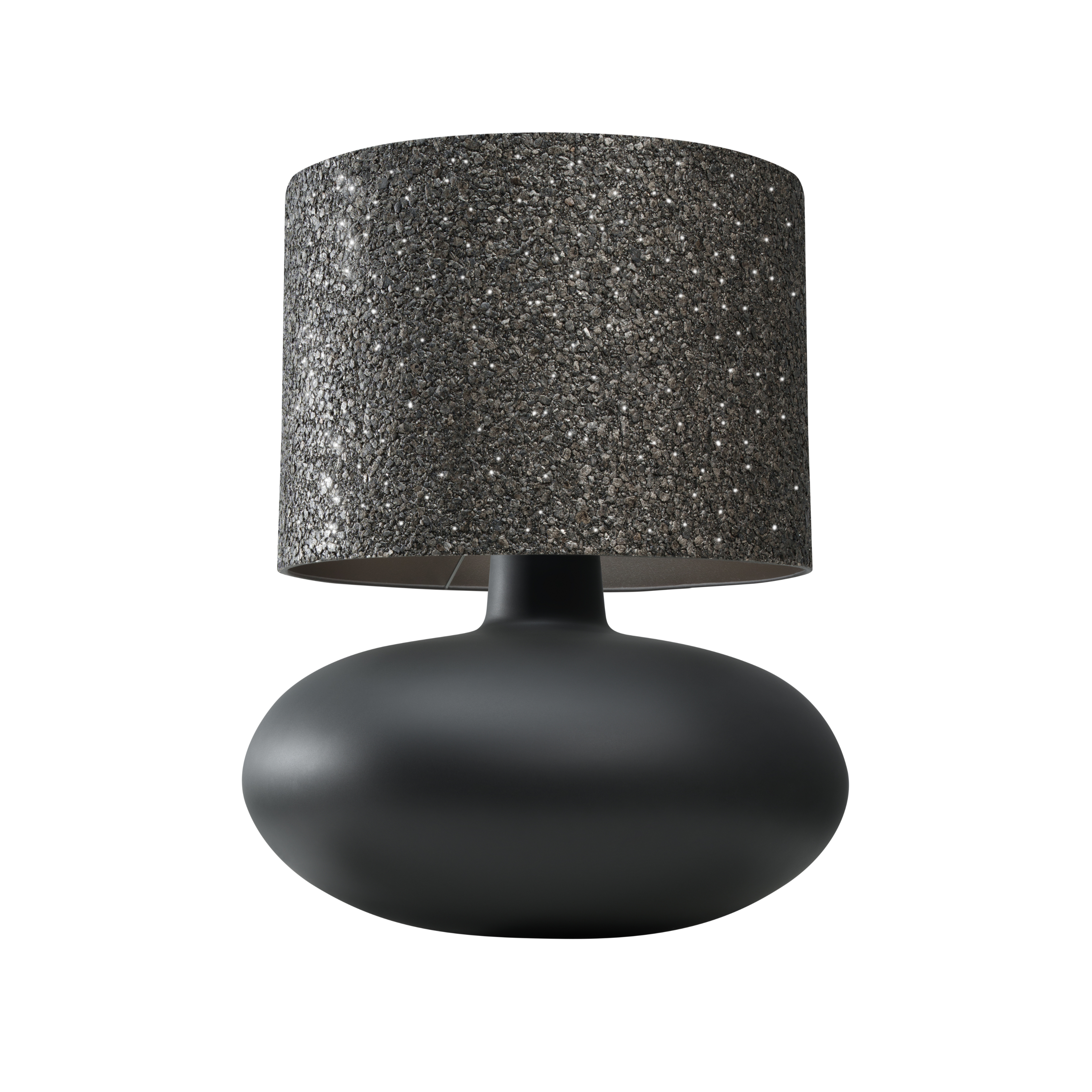 SAWA STONE table lamp matte black glass