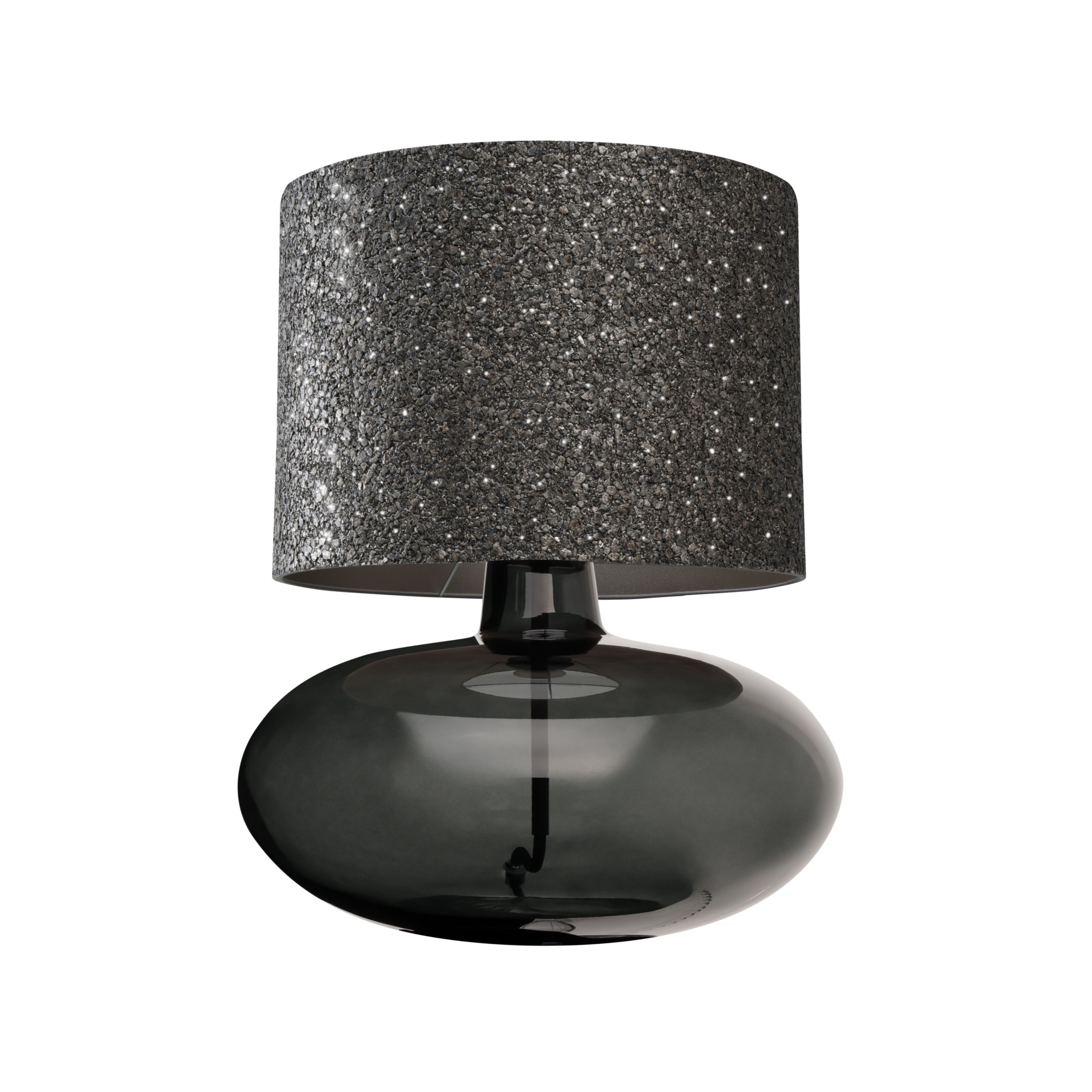 SAWA STONE table lamp black glass