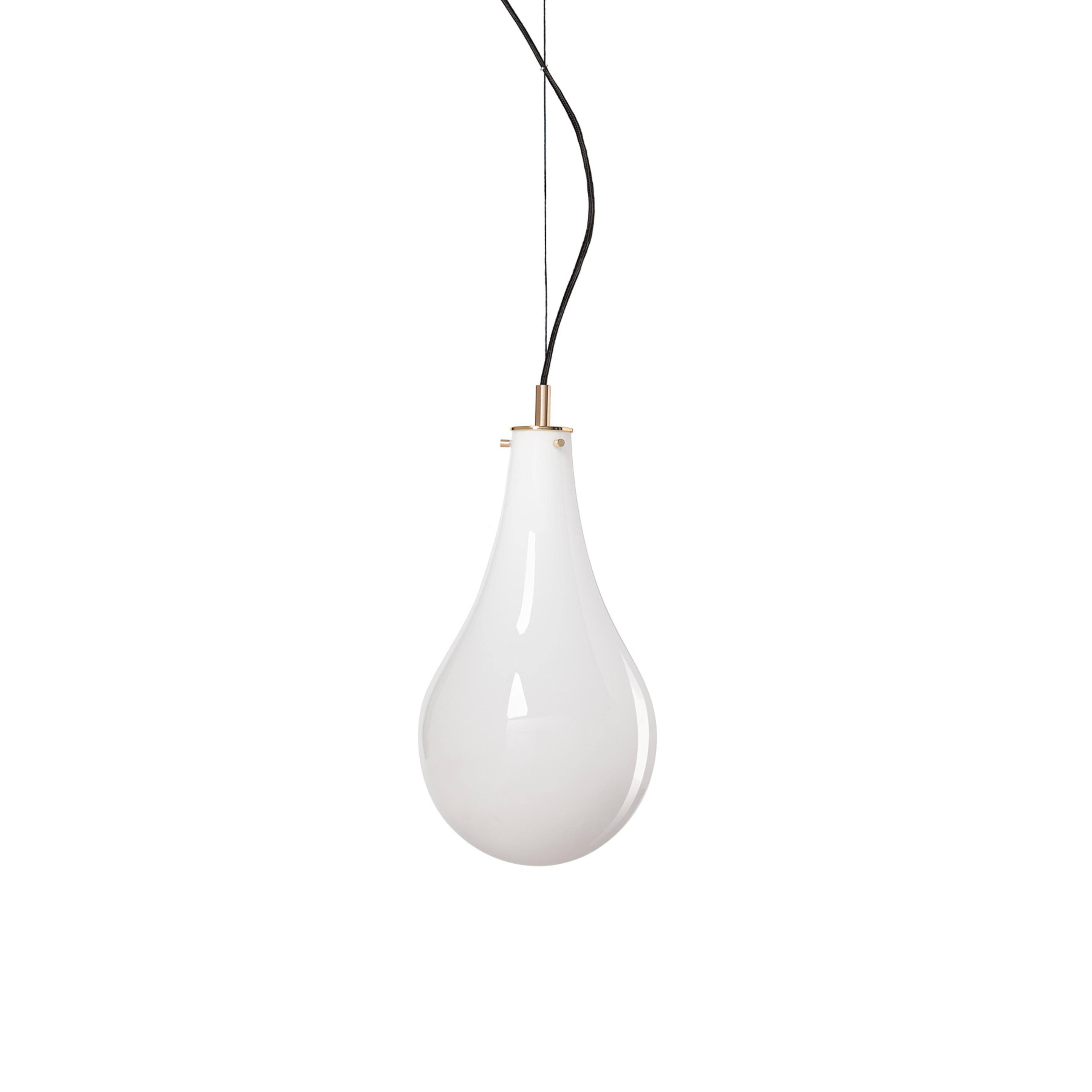 Pendant lamp STILLA white with gold finish