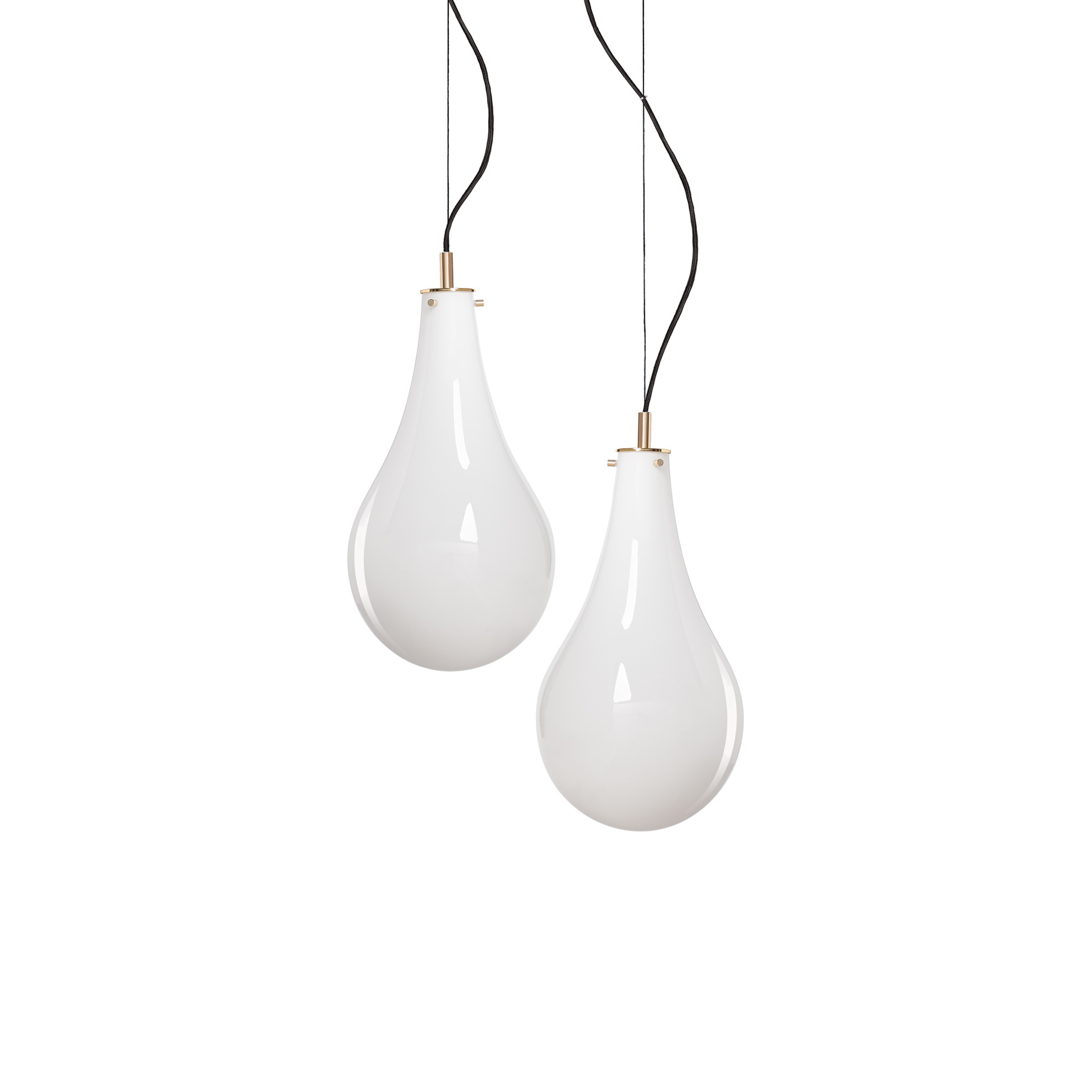 STILLA 2 pendant lamp white with gold finish