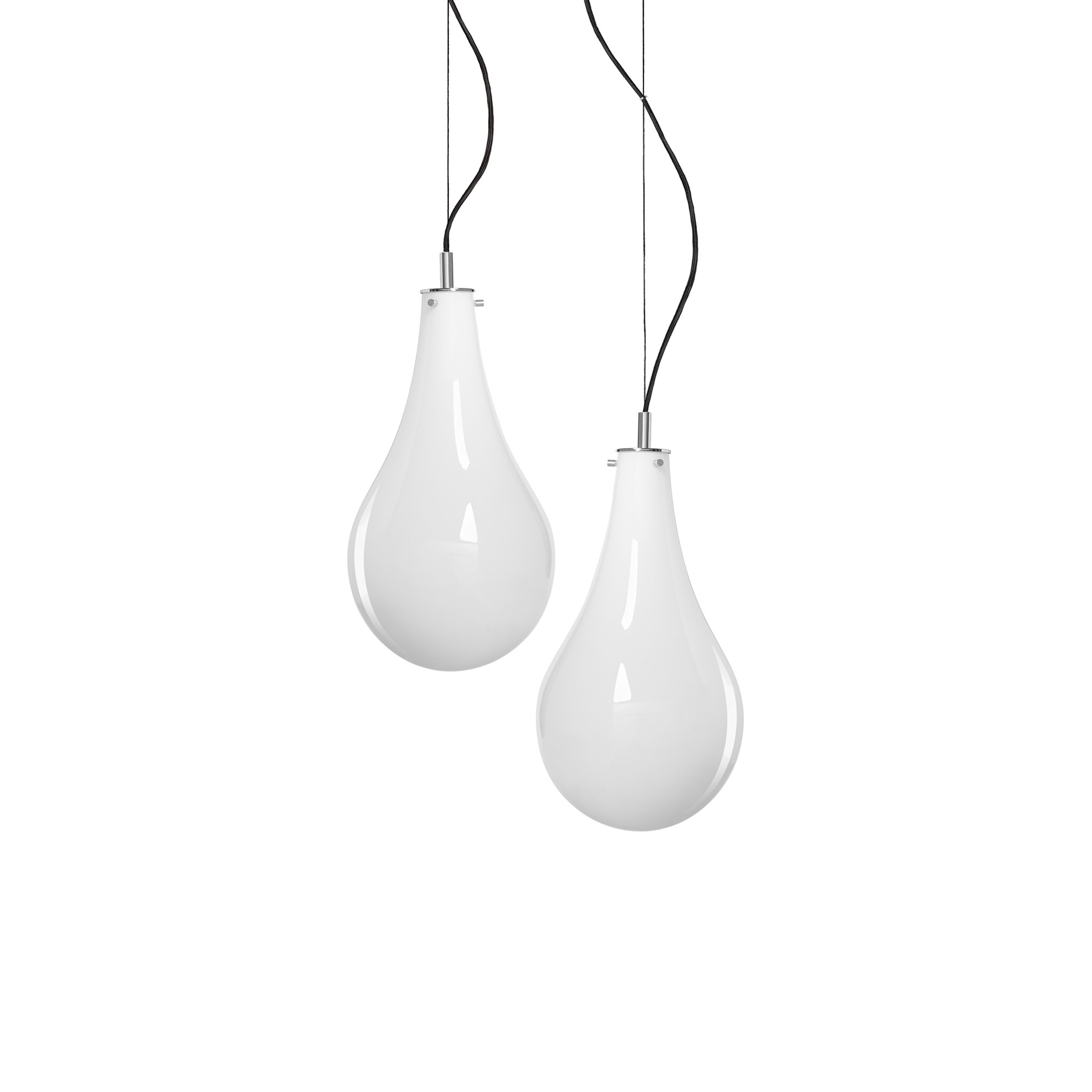 STILLA 2 pendant lamp white with silver finish