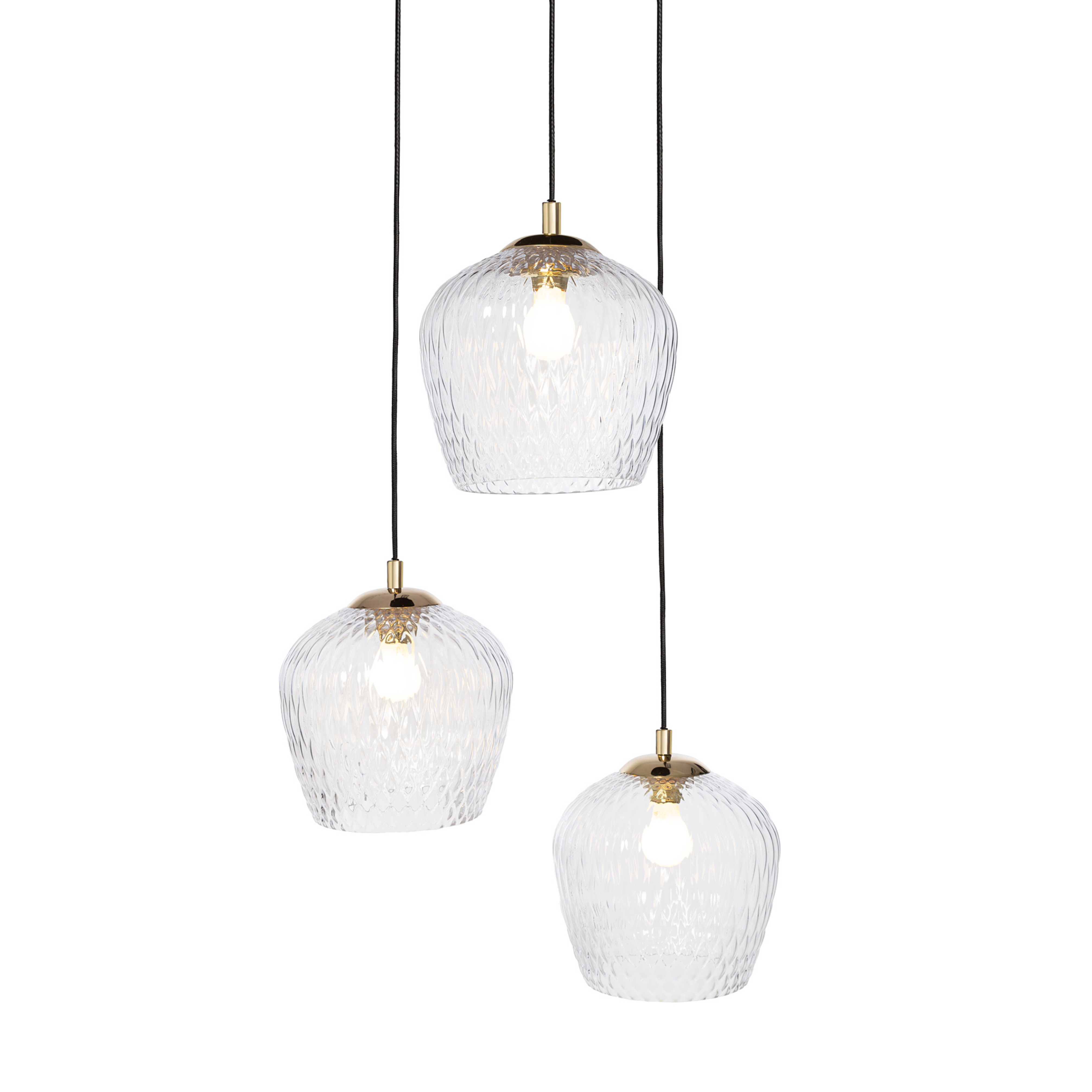 VENUS pendant lamp 3 glass shade