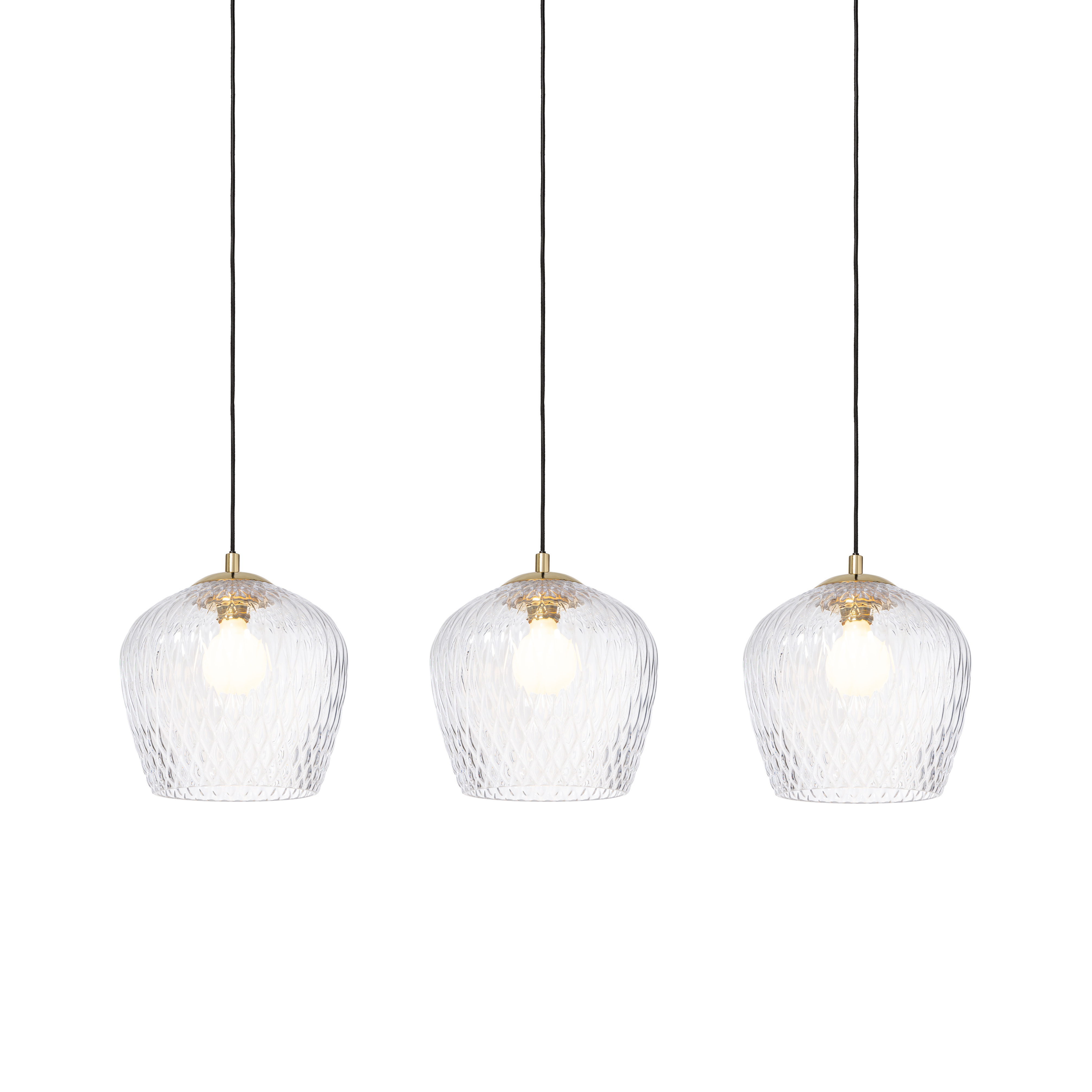 VENUS 3 Glass Shade Pendant Light on a Bar