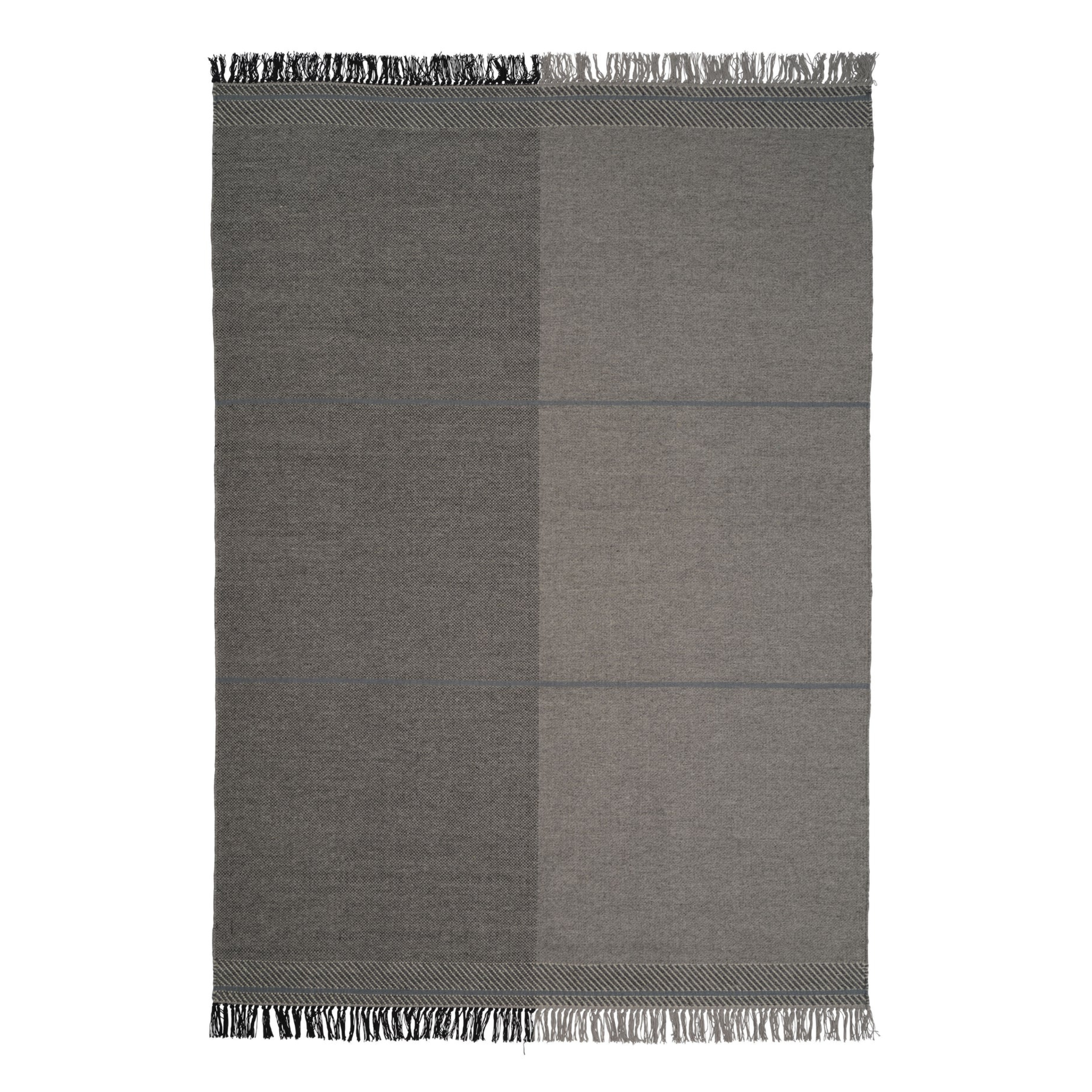 Teppich MINDFUL SOUL dunkelgrau mit Blau