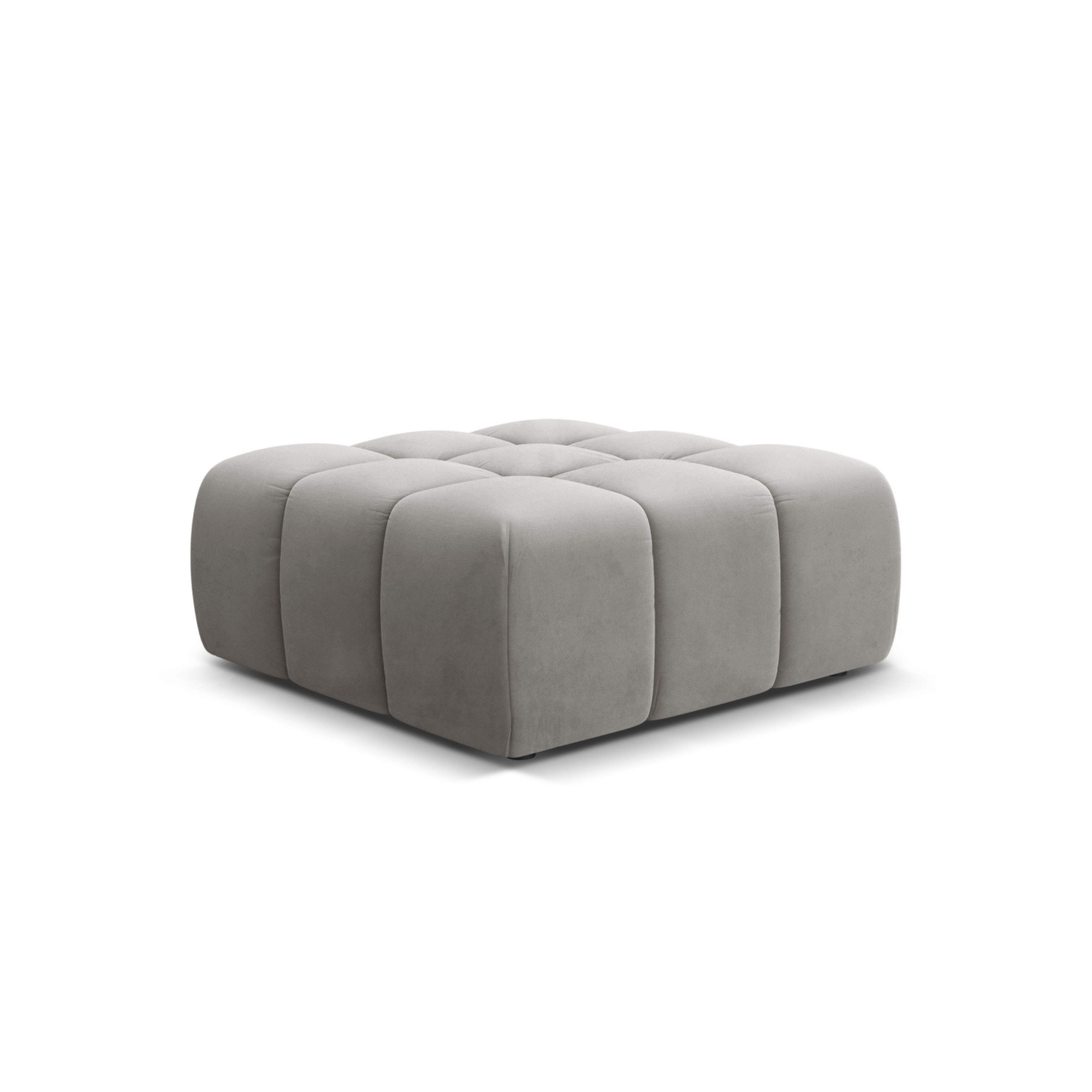 Samt Pouf AGAVE grau