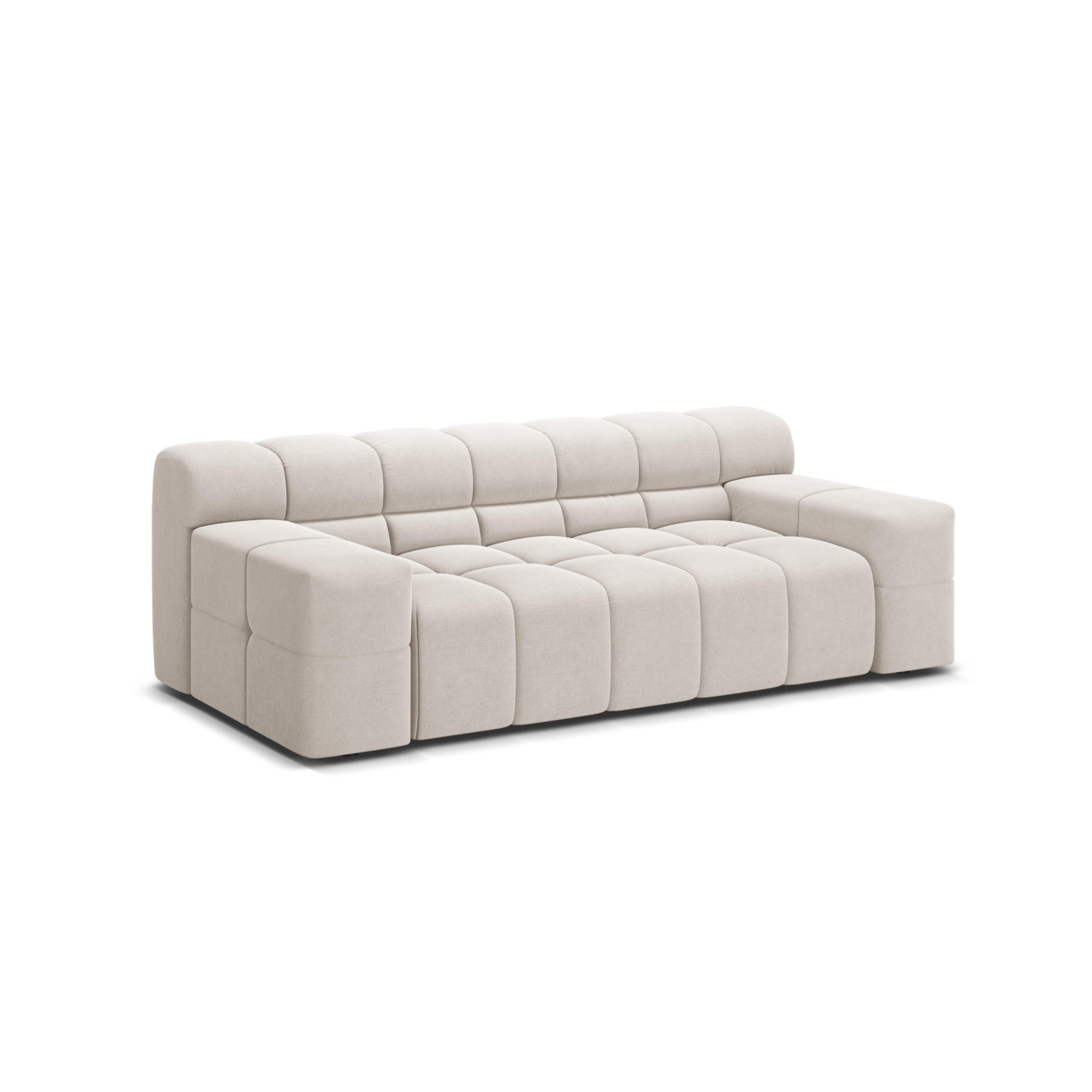 Sofa 2-sitzig AGAVE hellbeige Chenille