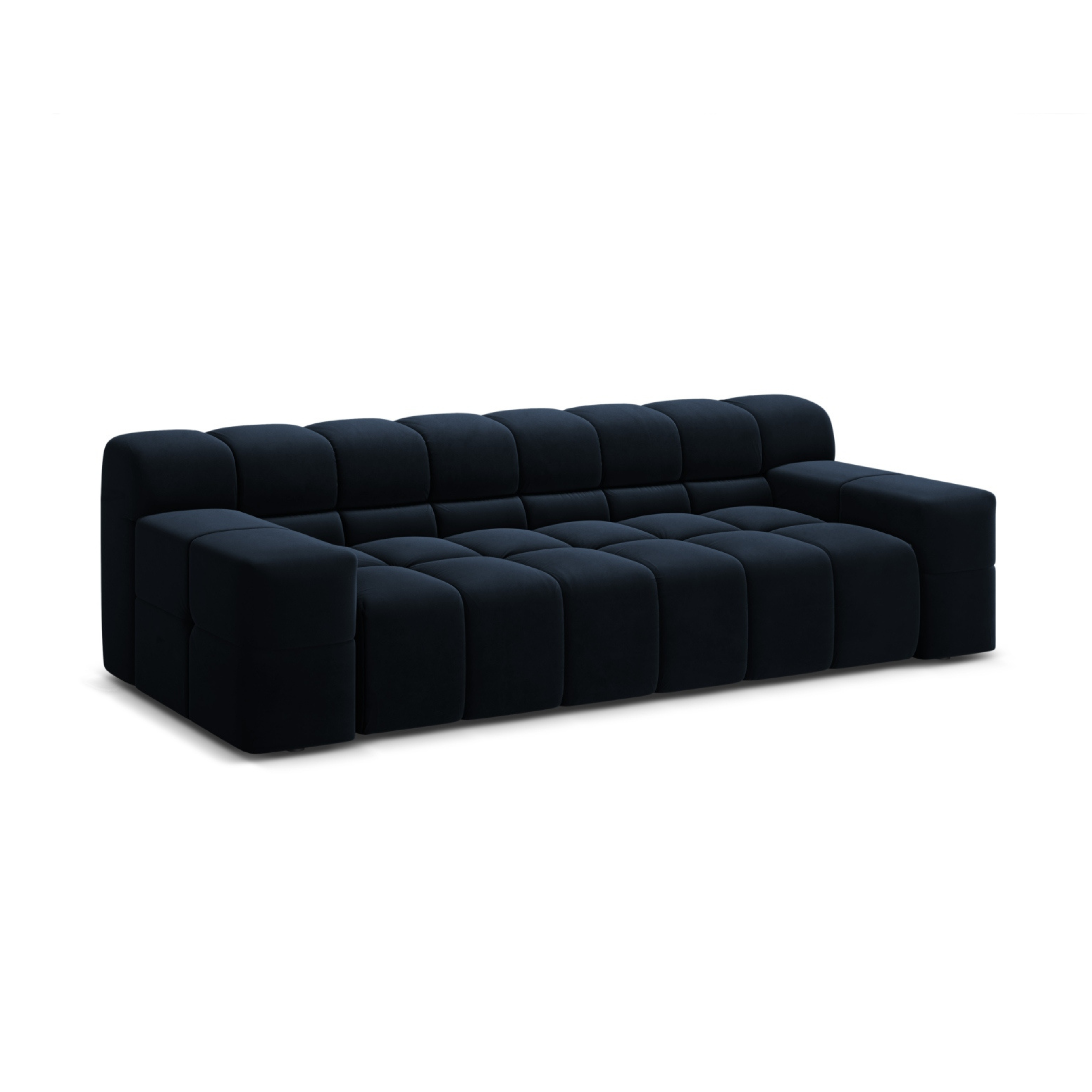AGAVE navy blue velvet 3-seater sofa