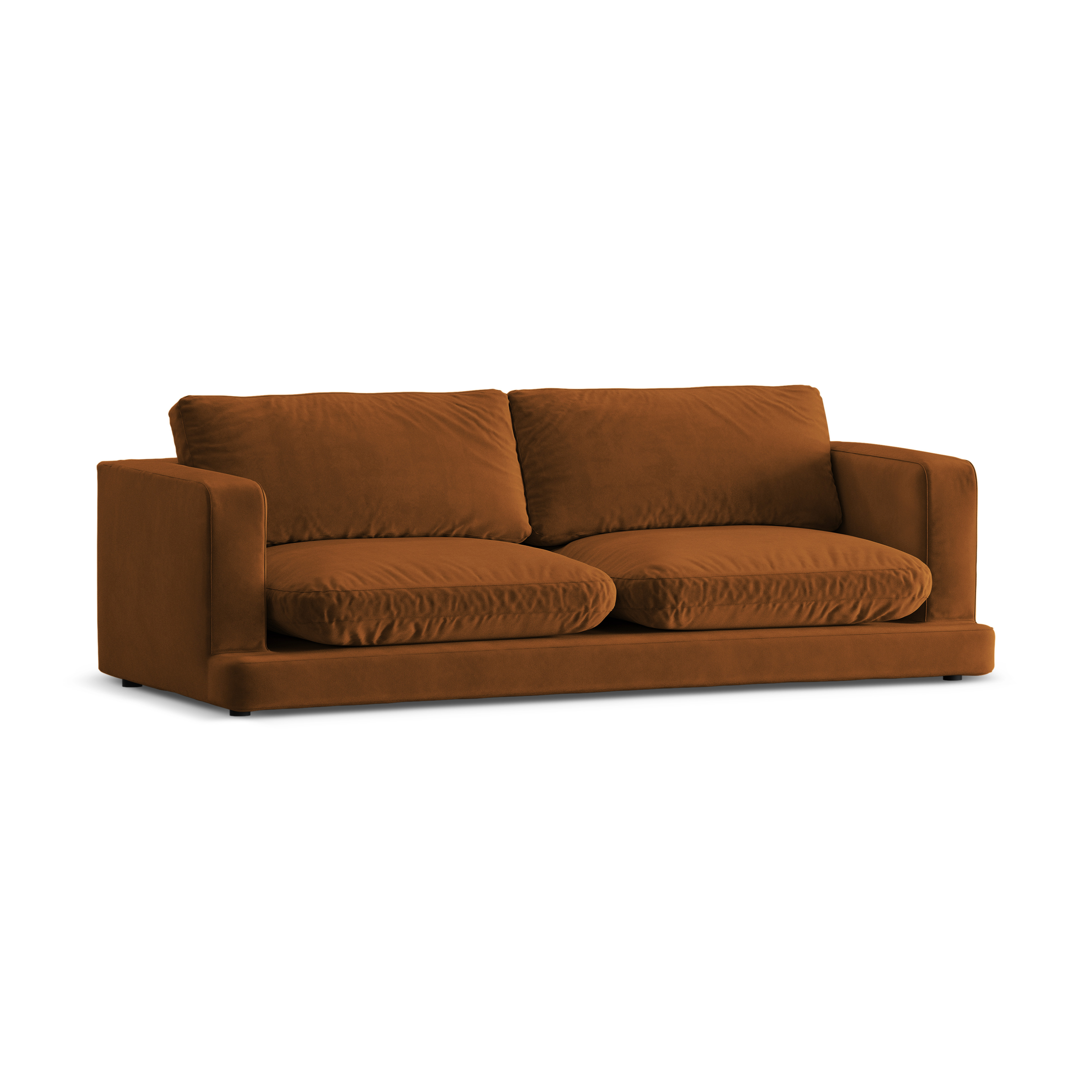 Sofa aus Samt 3-sitzig DAPHNE kupferfarben
