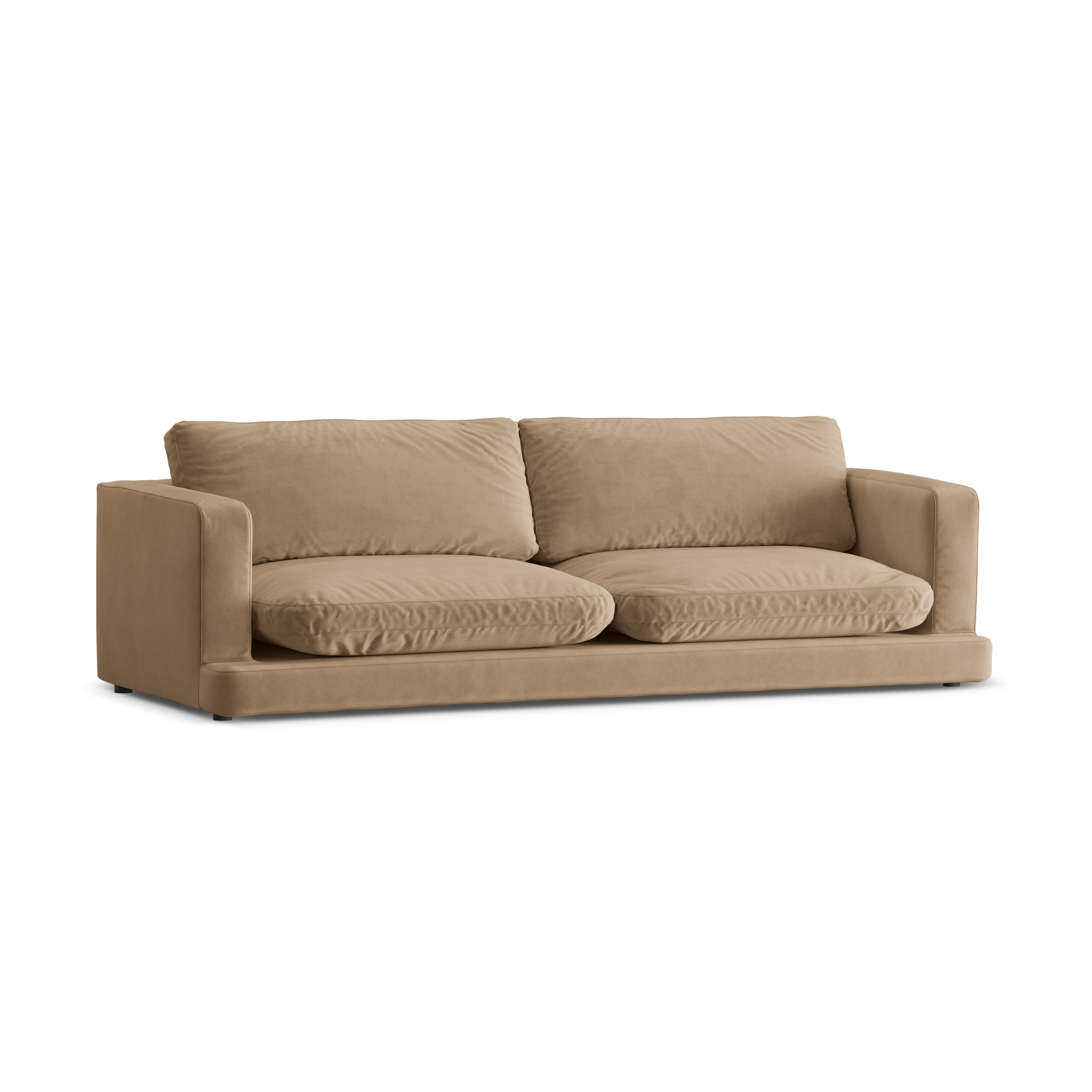 Sofa aus Samt für 4 Personen DAPHNE beige