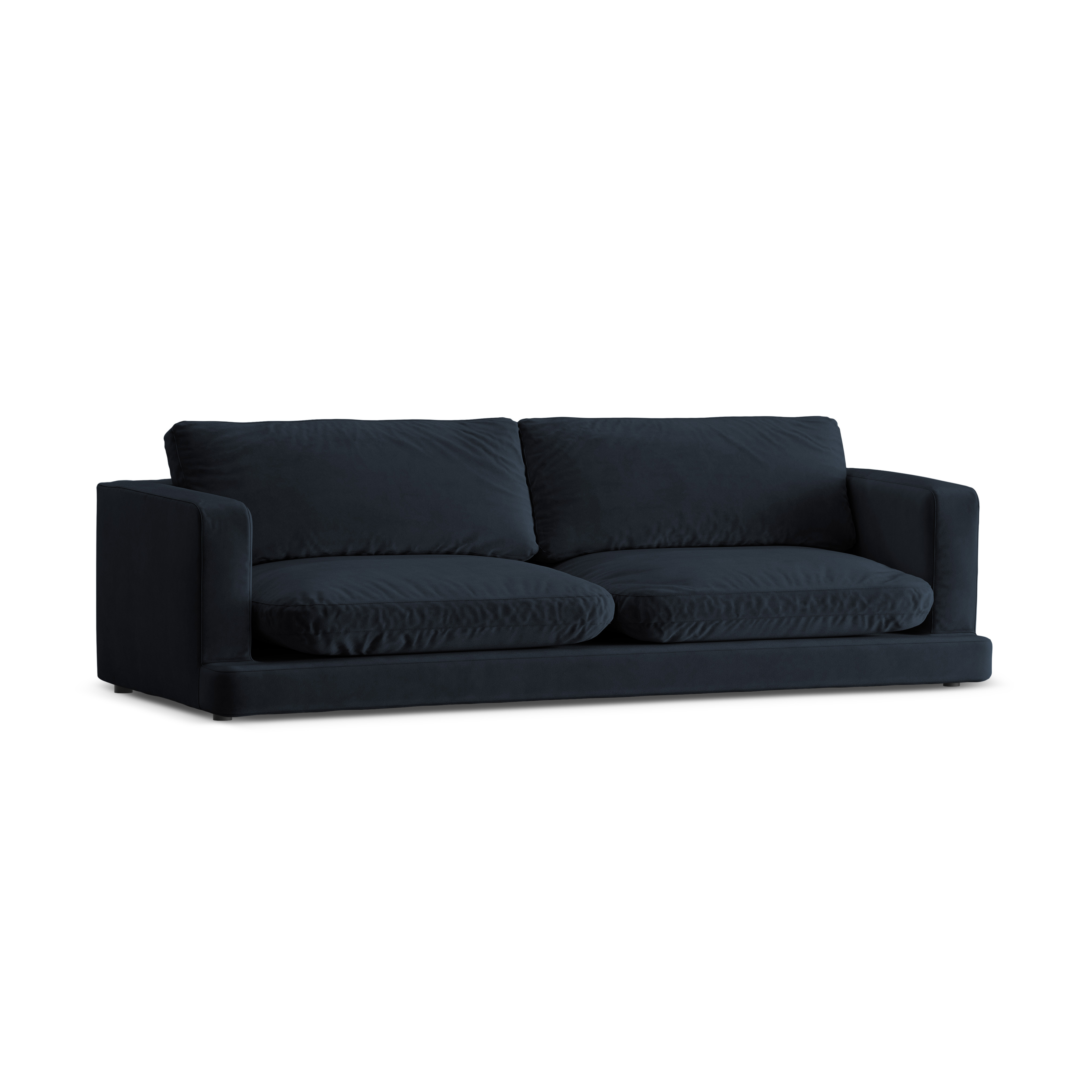 Samtsofa für 4 Personen DAPHNE in Marineblau