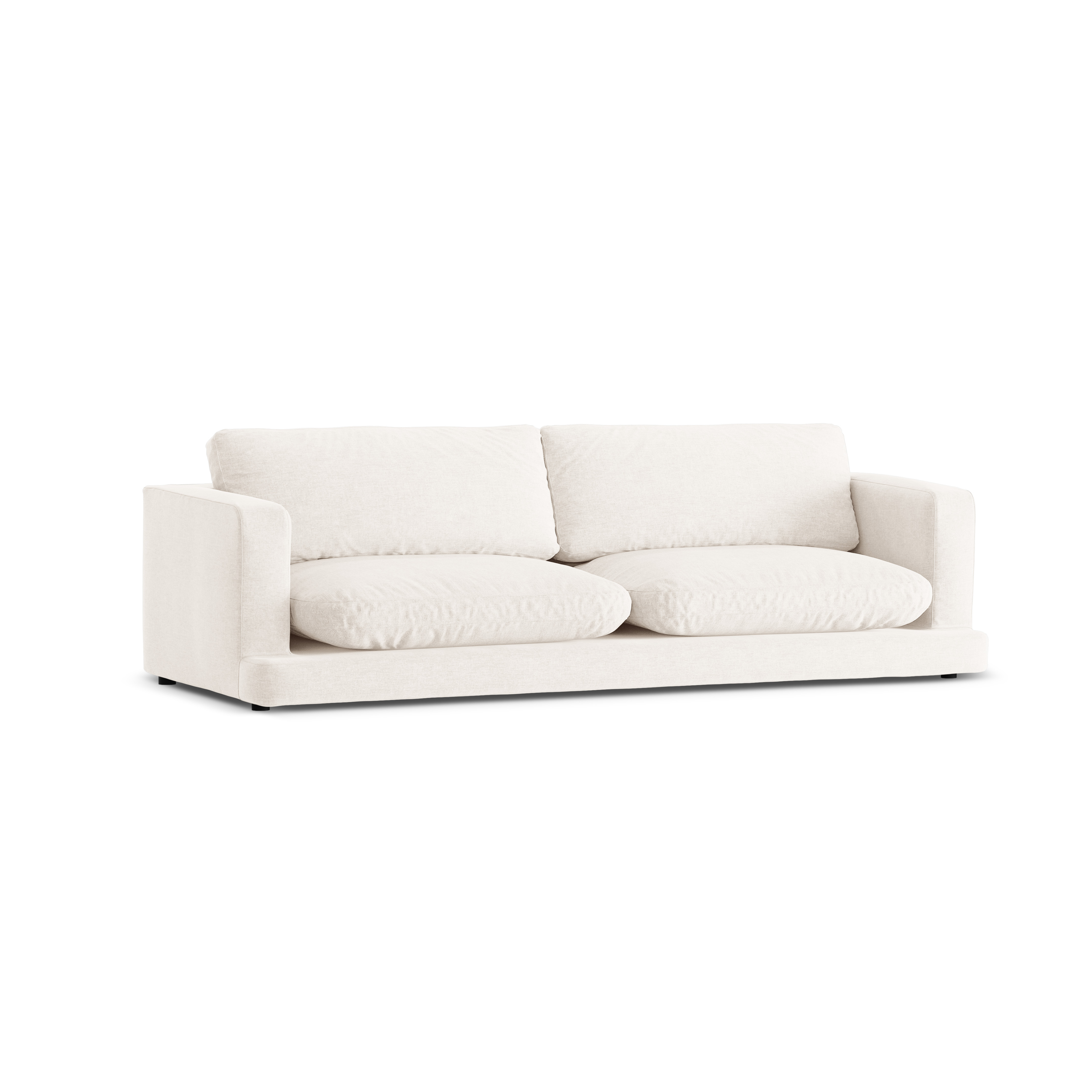 4-seater Sofa DAPHNE broken white chenille