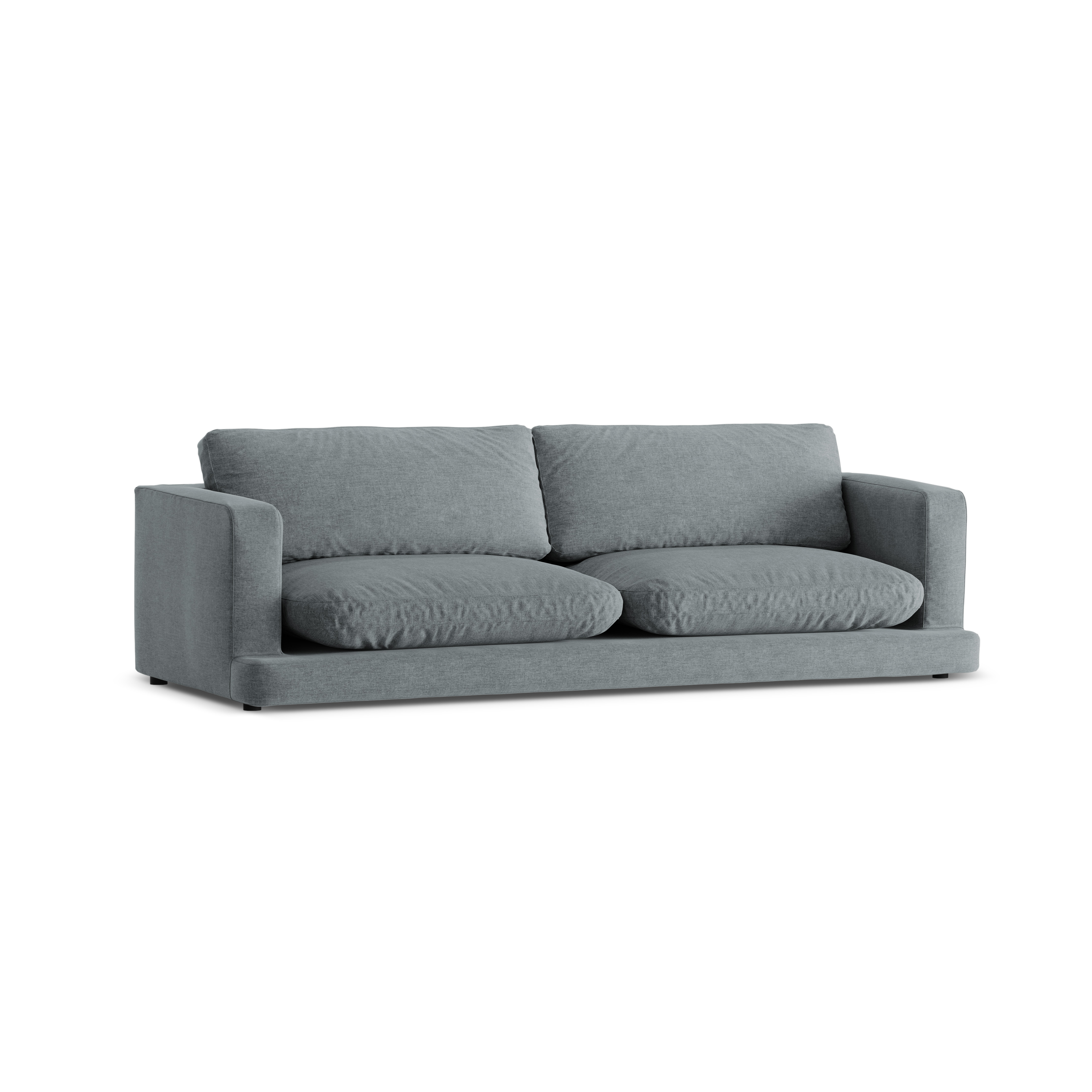 4-seater DAPHNE sofa dark gray chenille