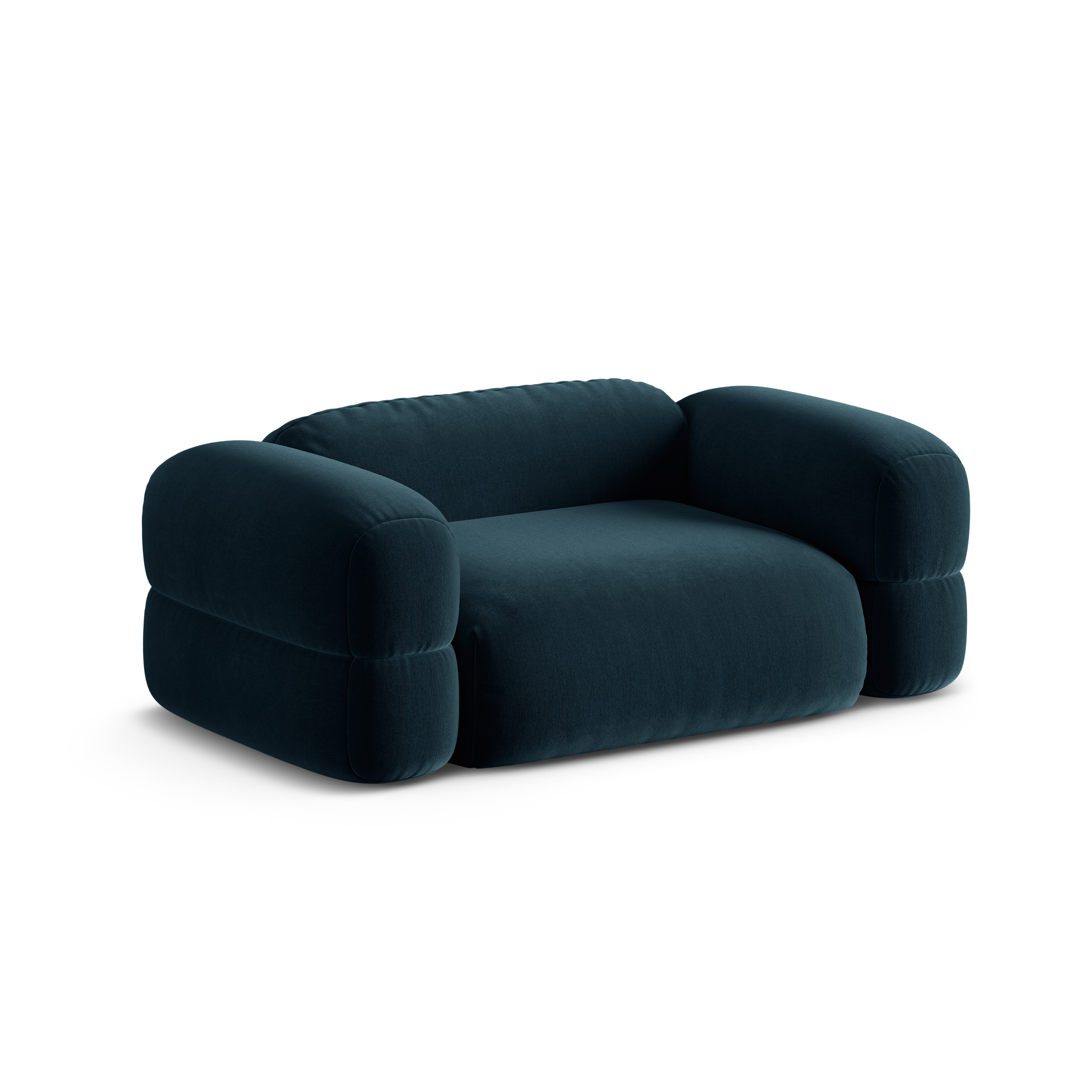 Sofa aus Samt 2-sitzig ROGER petrolblau