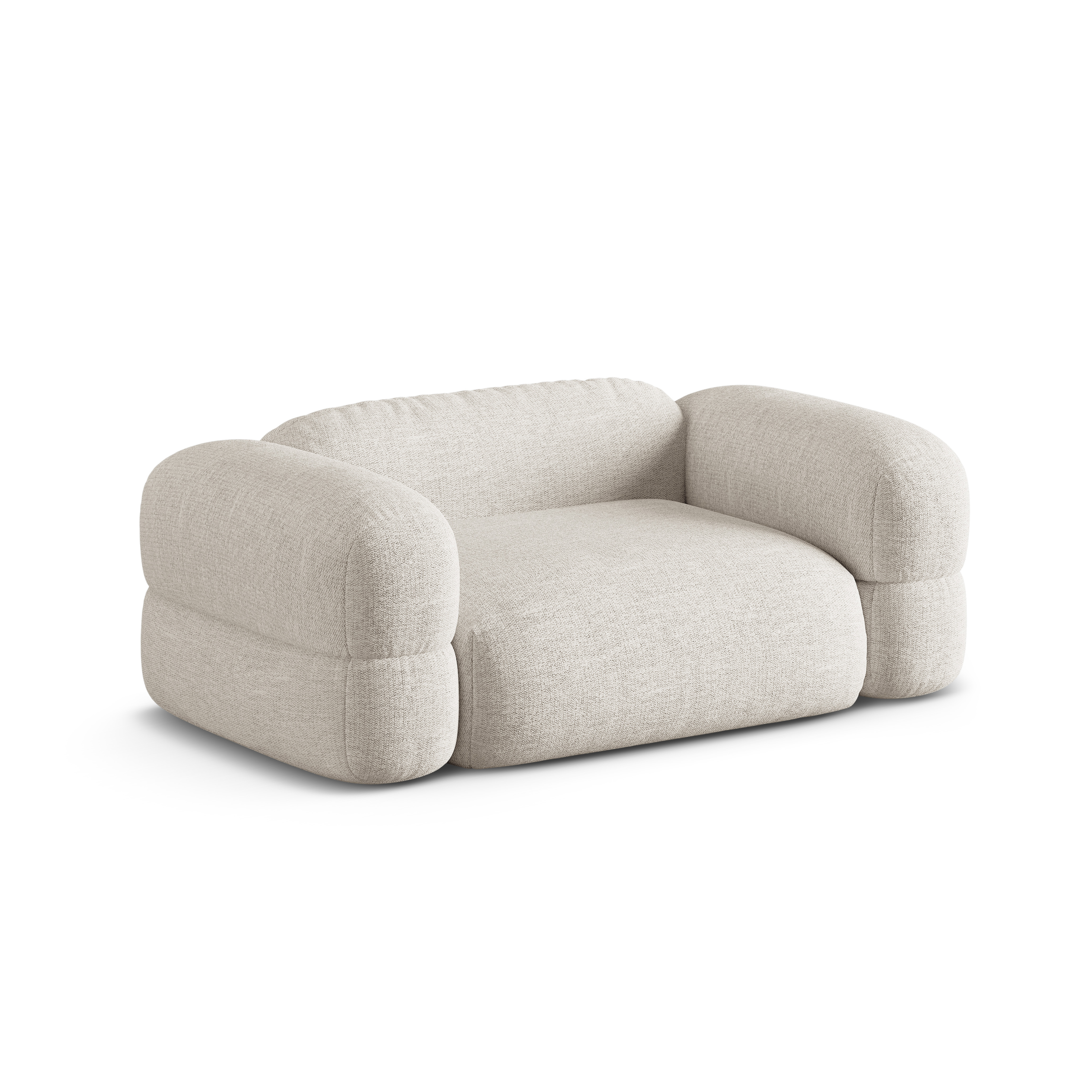 Sofa 2-Sitzer ROGER beige Chenille