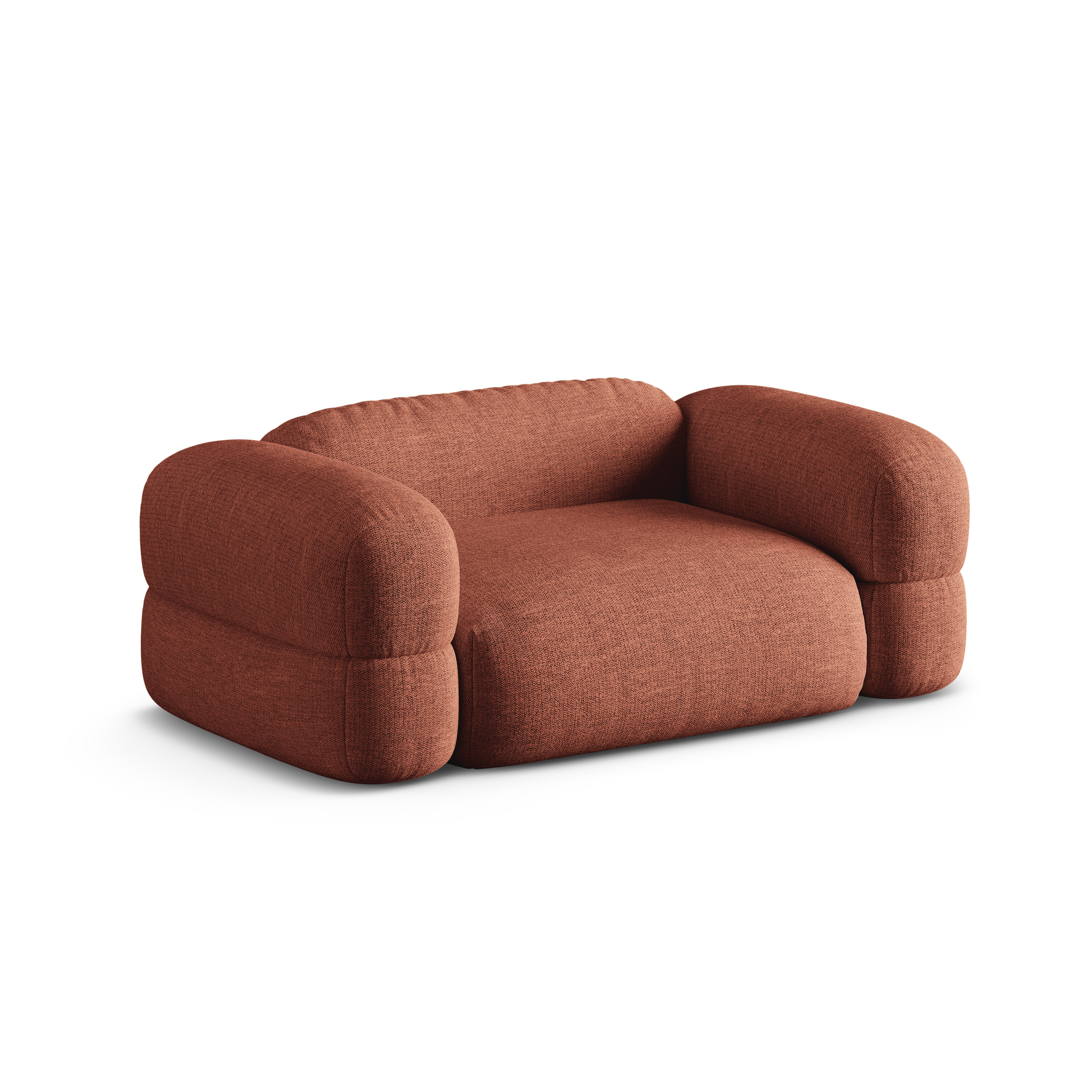 2-seater Sofa ROGER coral chenille