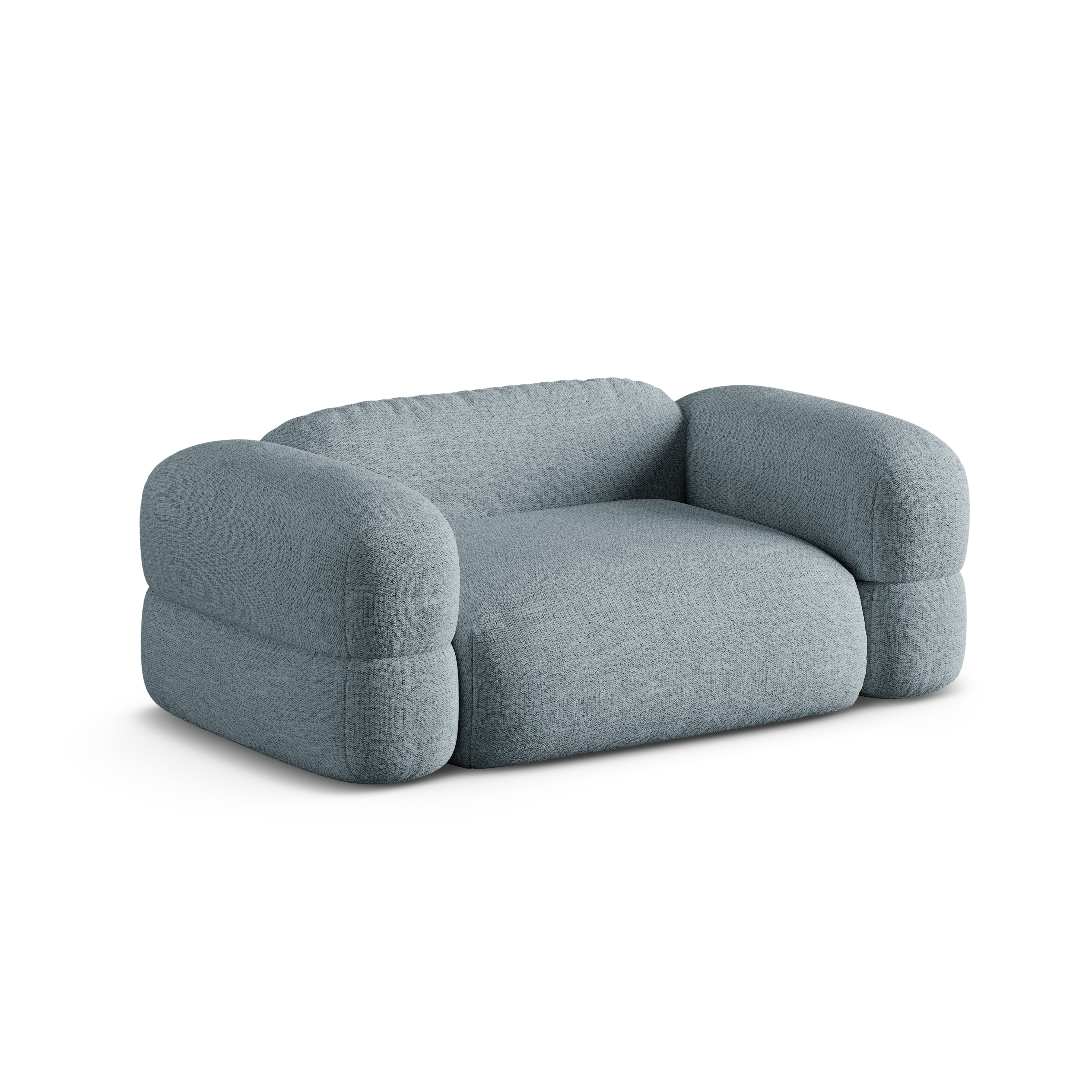 Sofa 2-sitzig ROGER himmelblaues Chenille