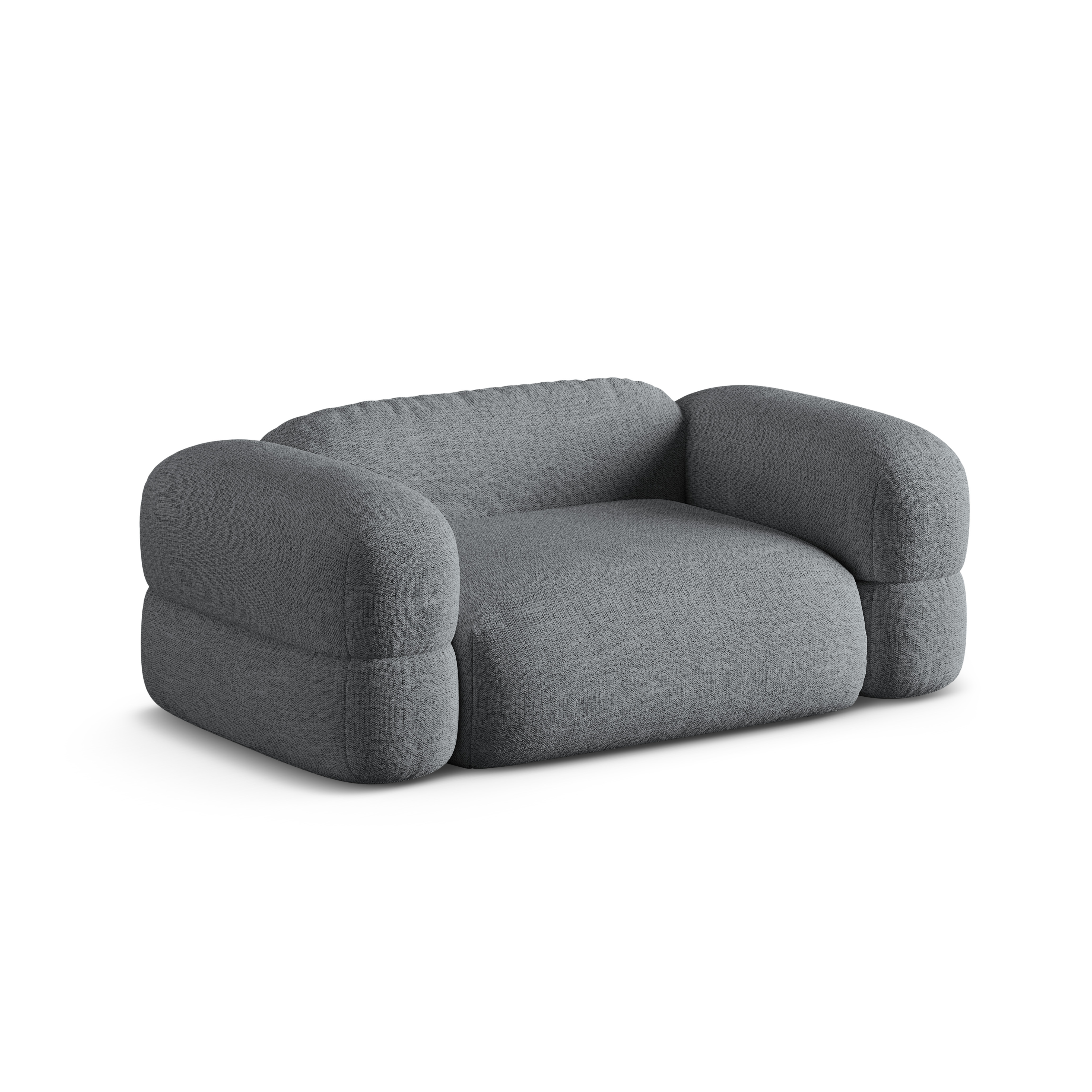 Sofa 2-sitzig ROGER graues Chenille