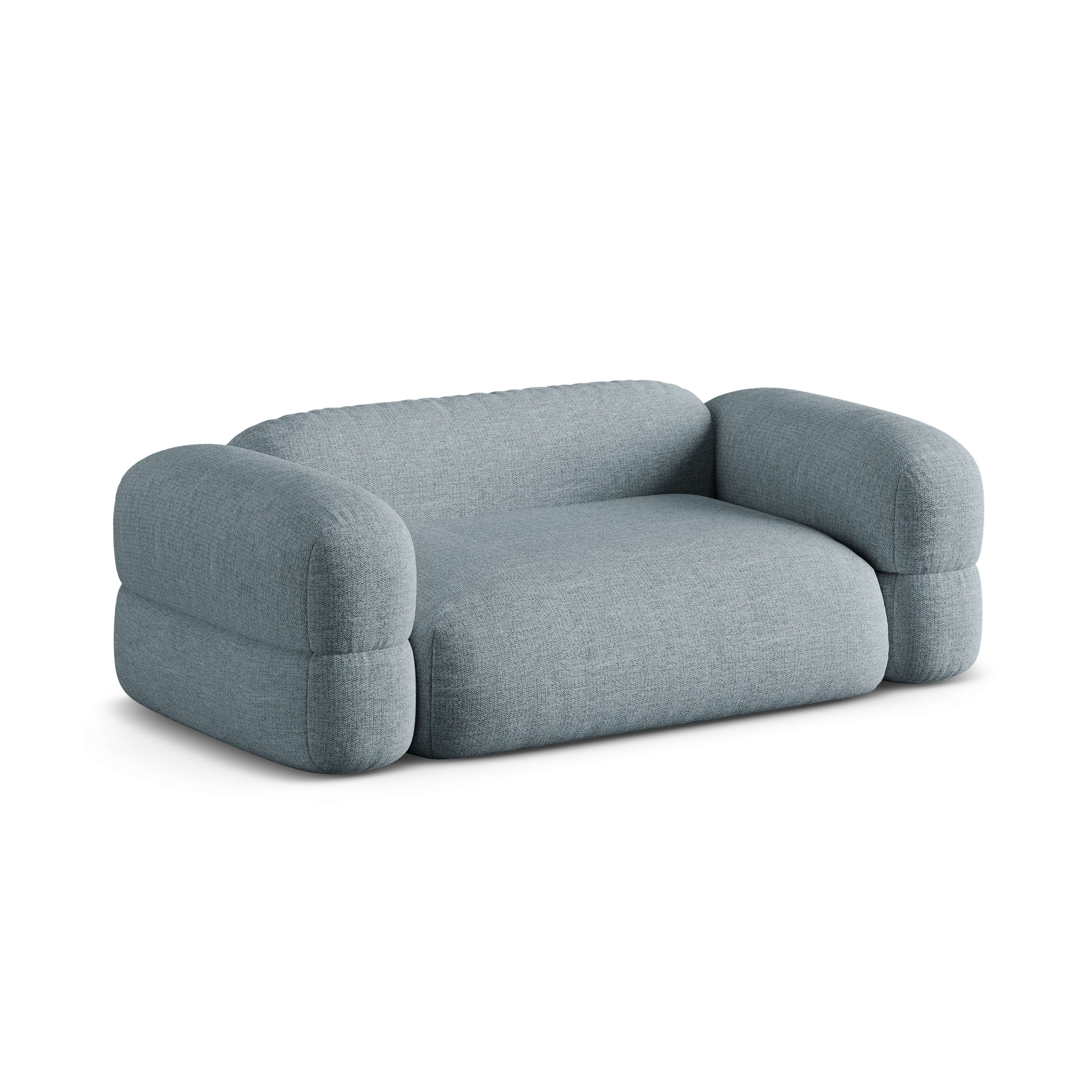 Sofa 3-Sitzer ROGER himmelblaues Chenille