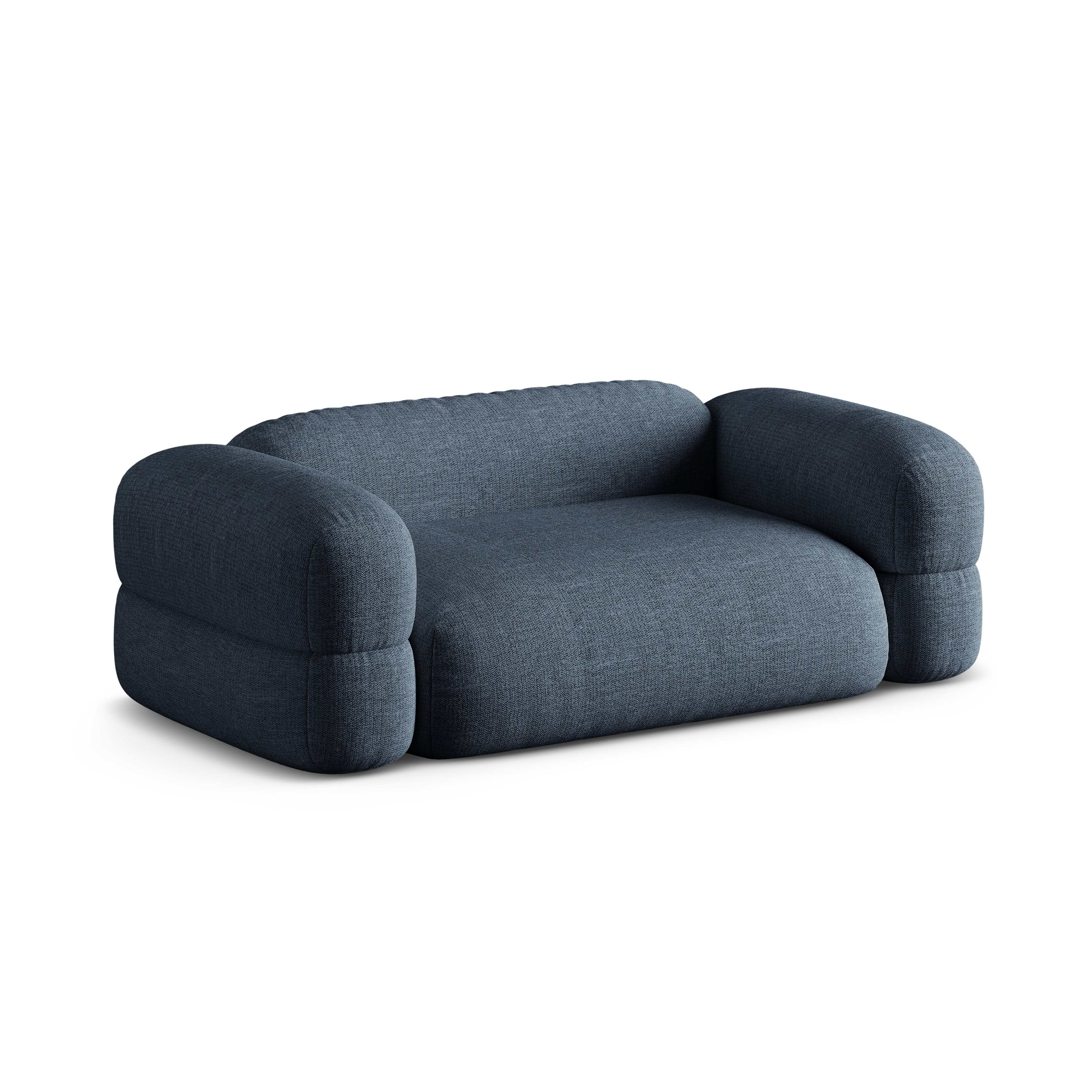 Sofa 3-Sitzer ROGER dunkelblaues Chenille