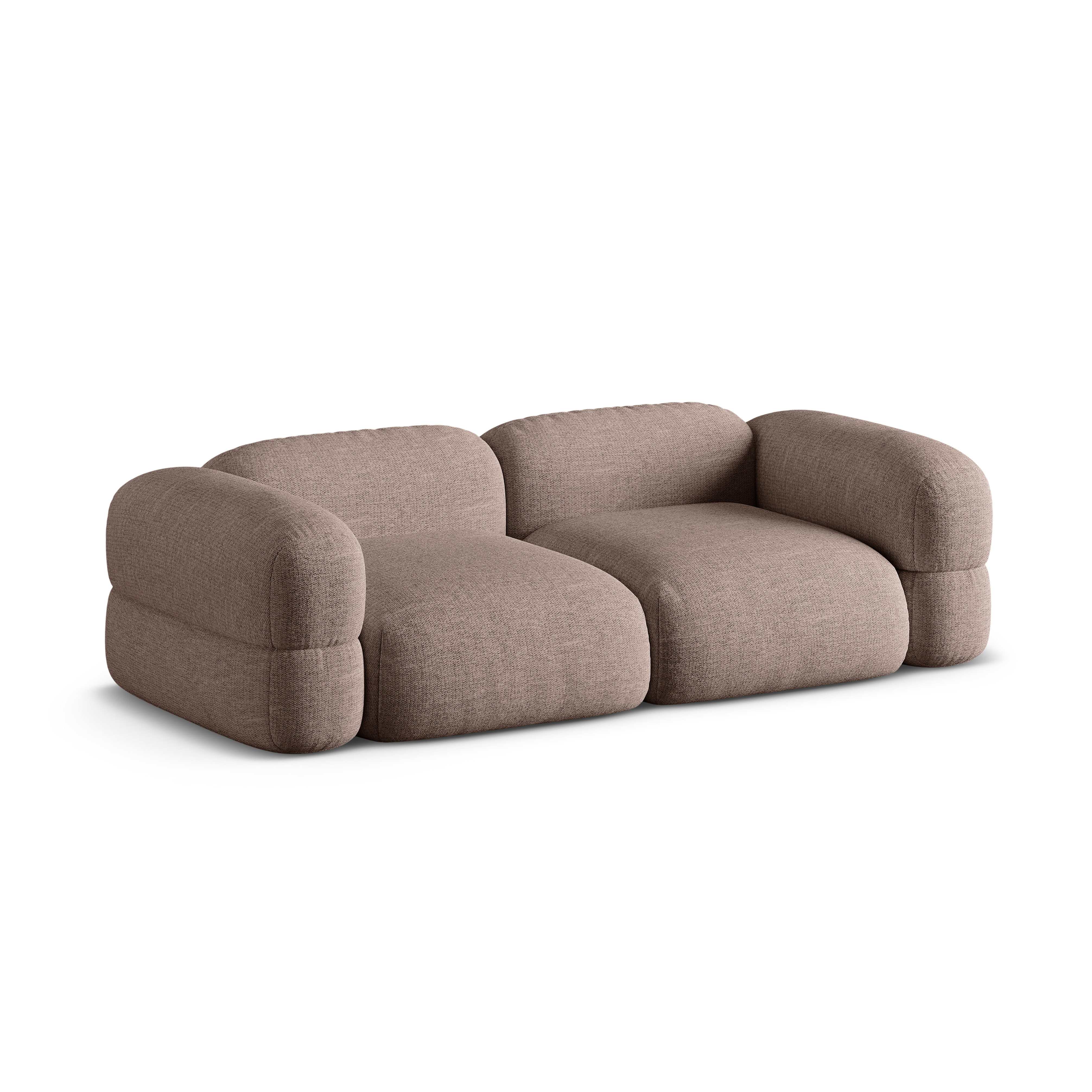 Sofa für 4 Personen ROGER cappuccino Chenille