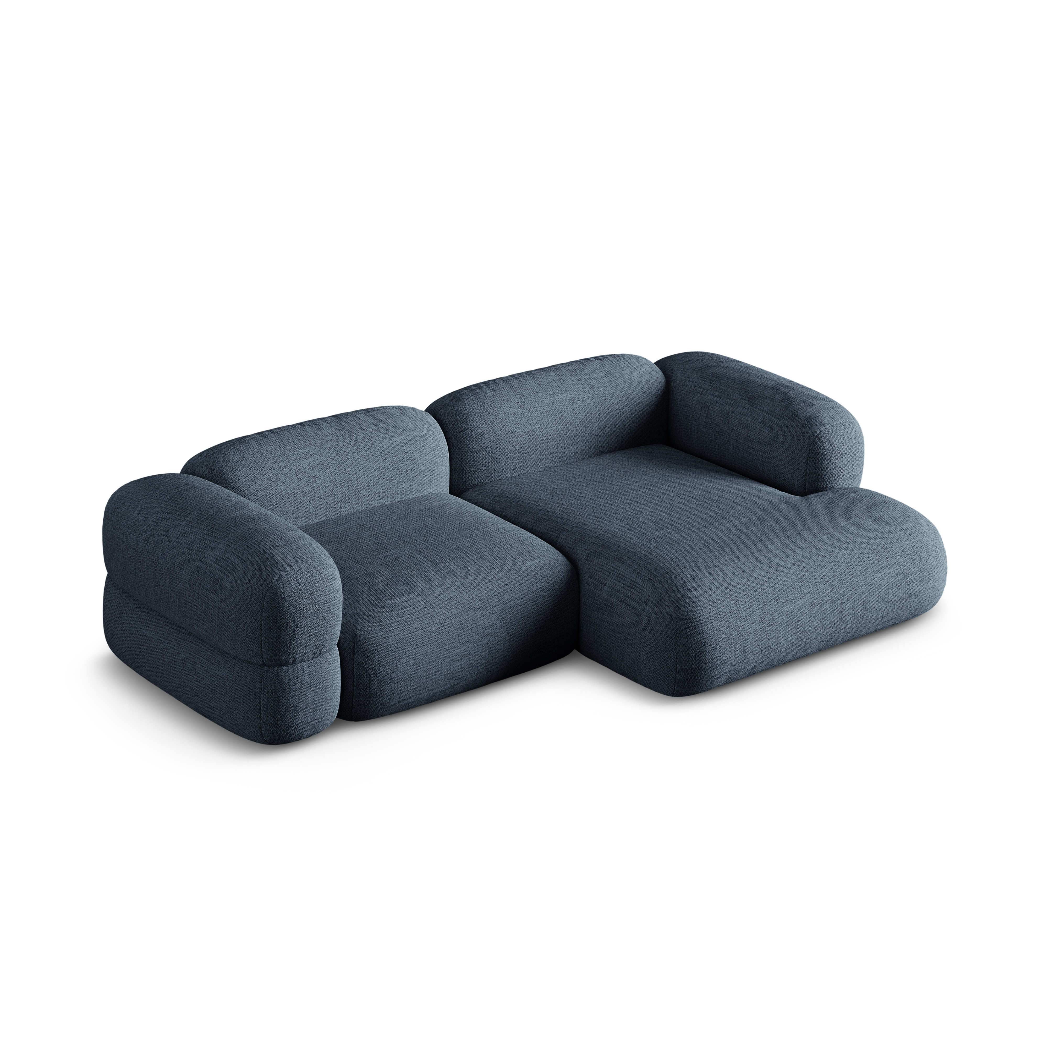Right-hand corner sofa ROGER dark blue chenille