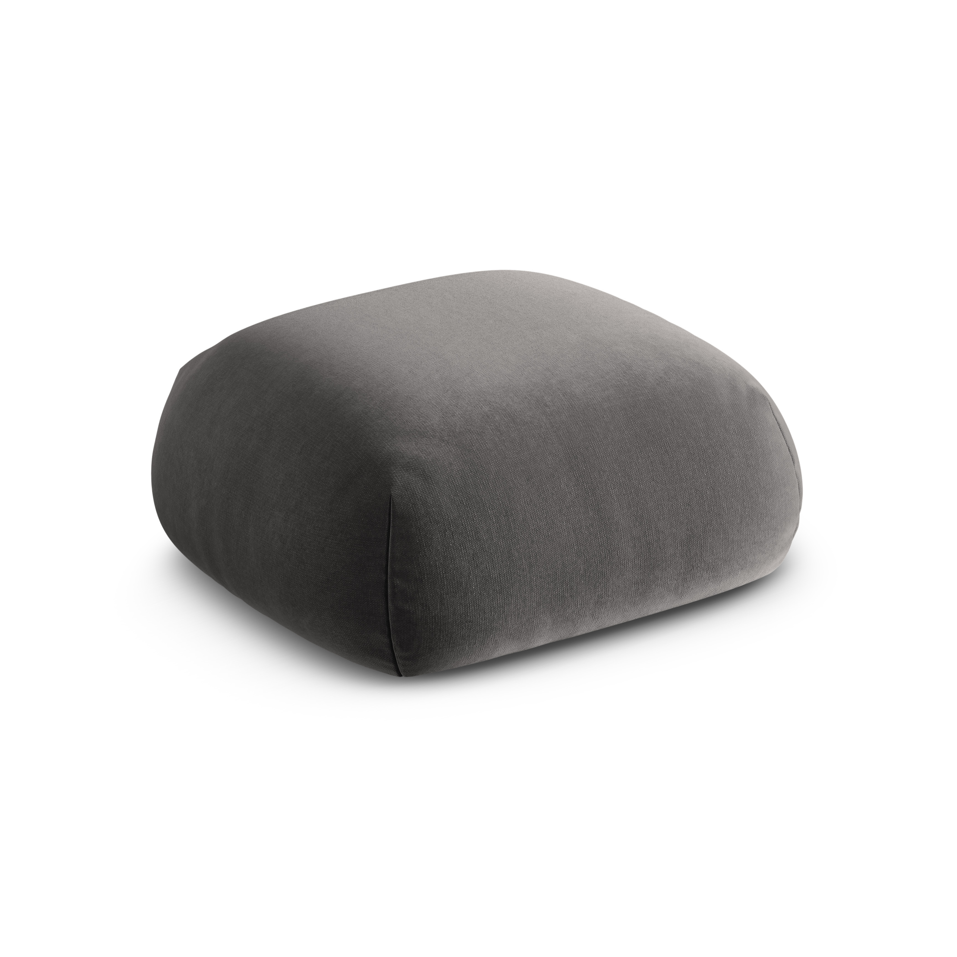 Samt Pouf ROGER grau