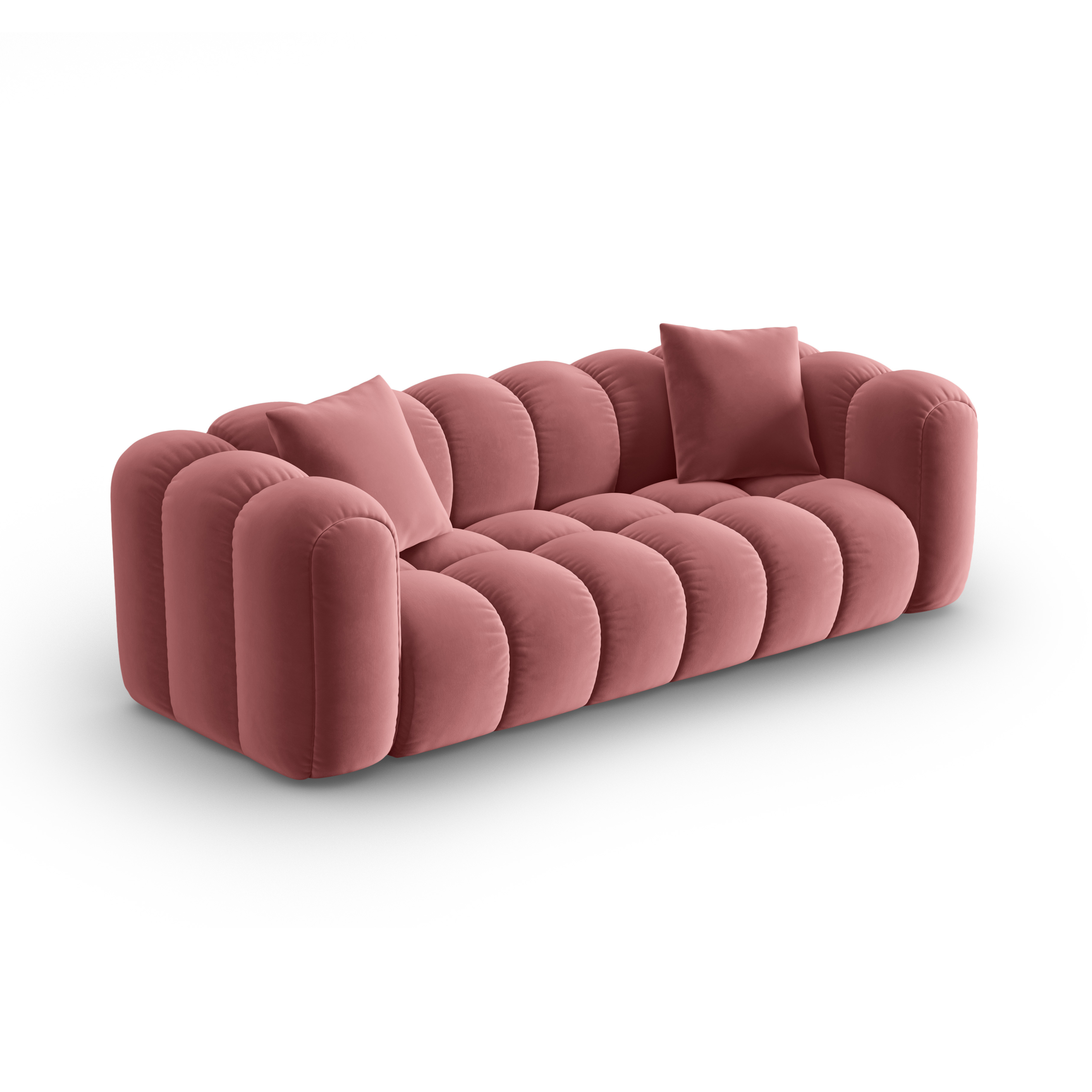 Sofa aksamitna 4-osobowa ASTRO różowy